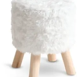 JYSK Taburet VALLEKILDE Ø30 natur/alb