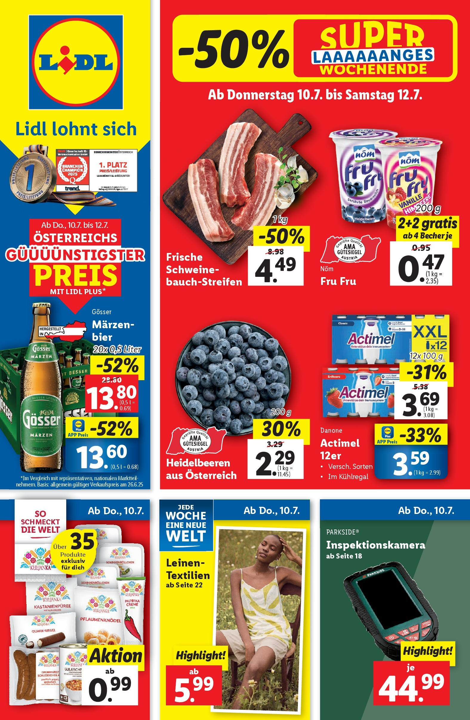 Lidl - Lidl: Flugblatt in deiner Nähe ab 09.07.2025 - Angebote ab donnerstag | Seite: 1 | Produkte: Monitor, Creme, Bier