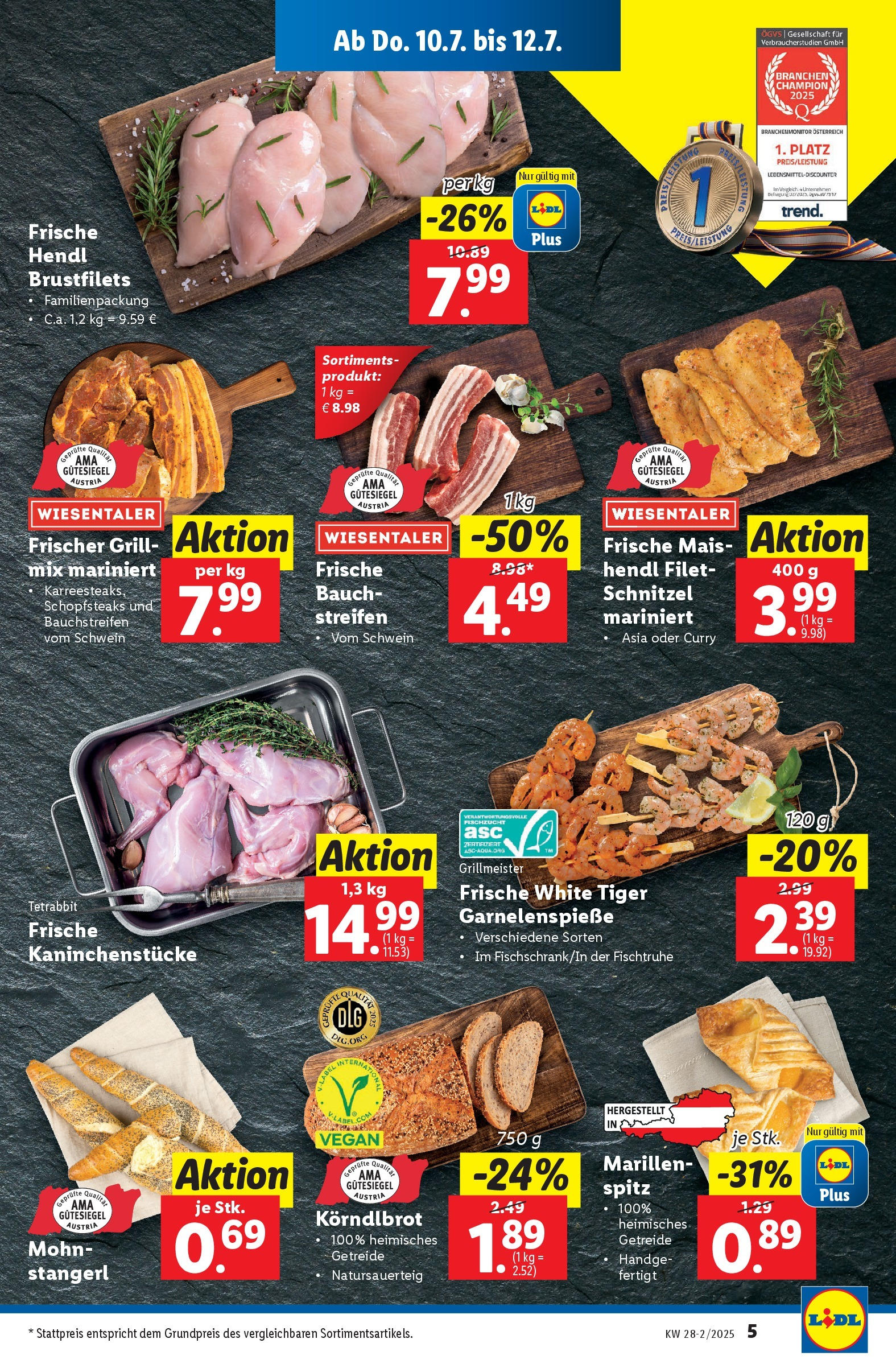Lidl - Lidl: Flugblatt in deiner Nähe ab 09.07.2025 - Angebote ab donnerstag | Seite: 7 | Produkte: Getreide, Grill