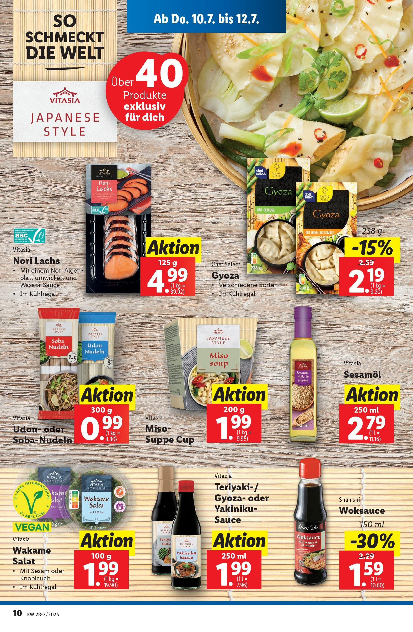 Lidl - Lidl: Flugblatt in deiner Nähe ab 09.07.2025 - Angebote ab donnerstag | Seite: 12 | Produkte: Salat, Gemüse, Knoblauch, Nudeln
