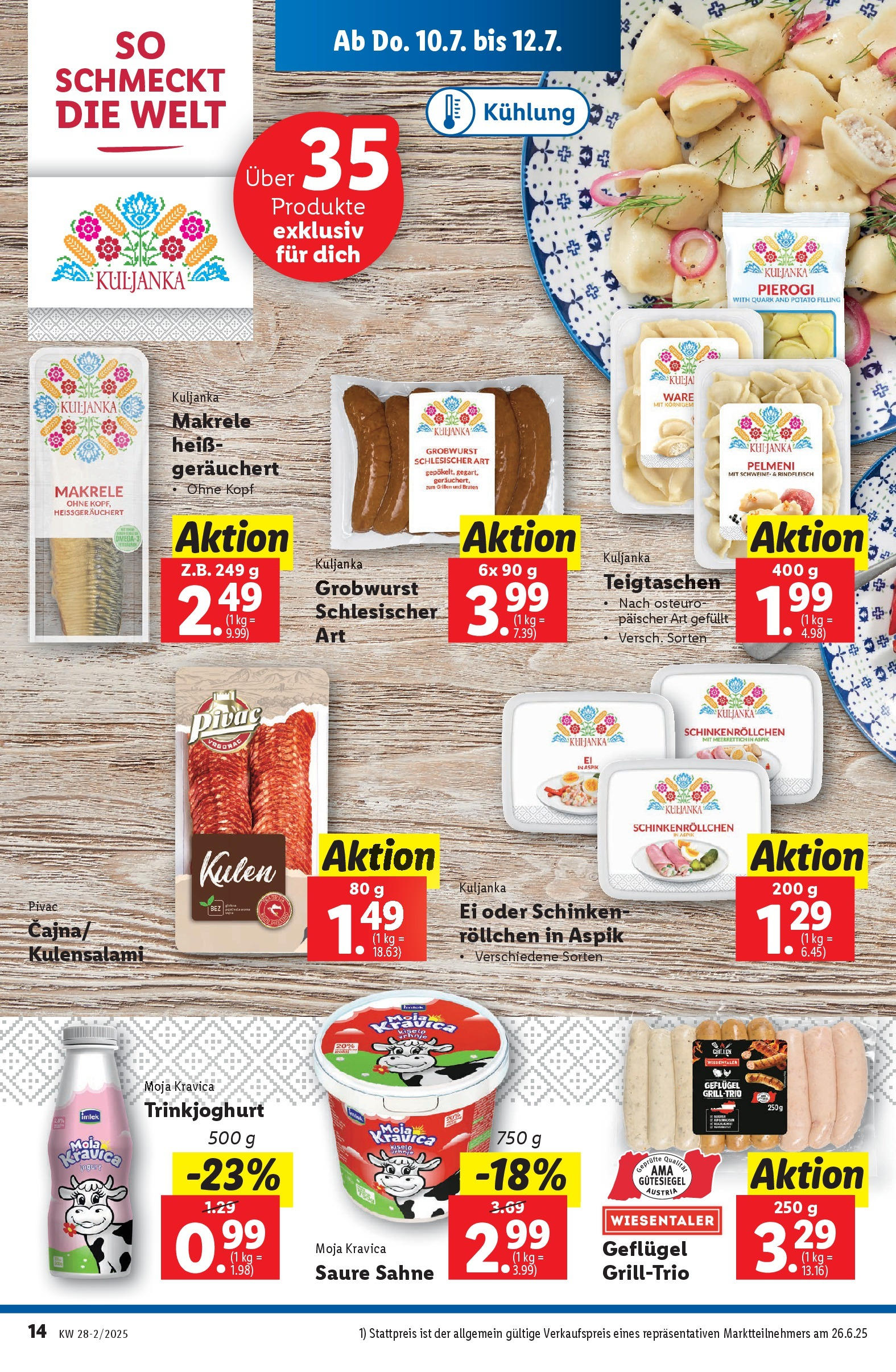 Lidl - Lidl: Flugblatt in deiner Nähe ab 09.07.2025 - Angebote ab donnerstag | Seite: 16 | Produkte: Sahne, Schinken, Rindfleisch