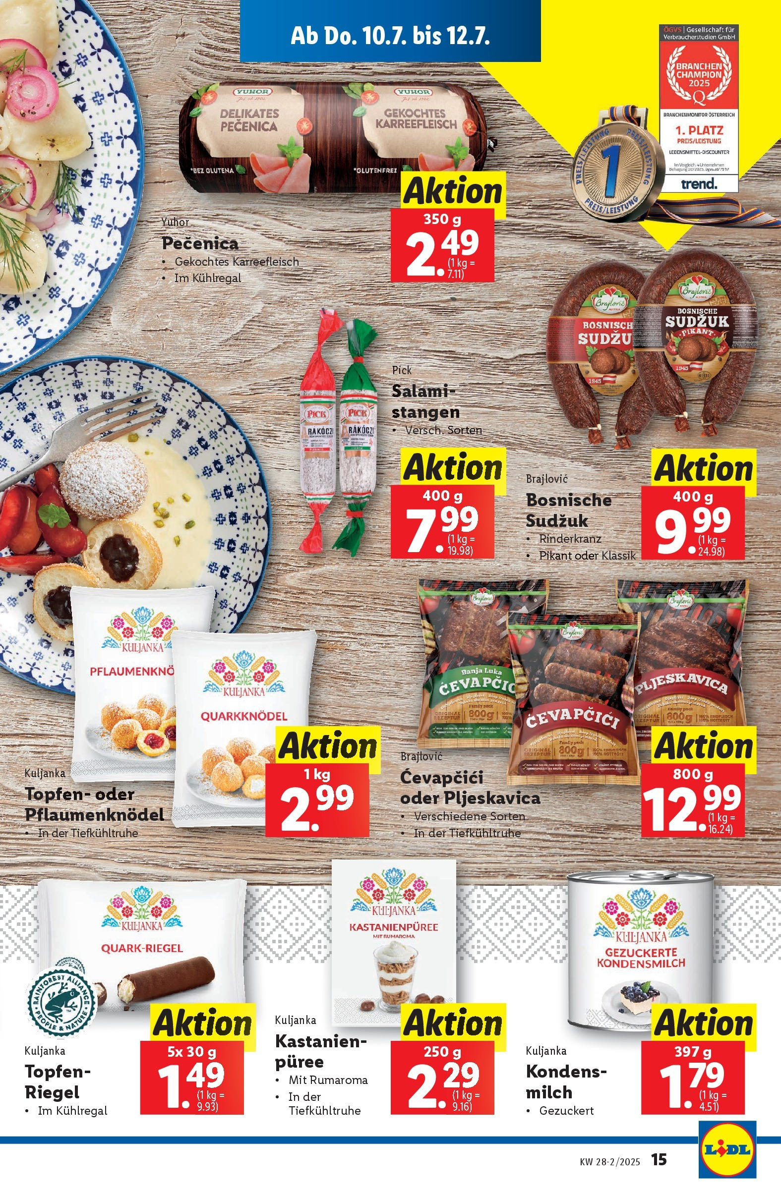 Lidl - Lidl: Flugblatt in deiner Nähe ab 09.07.2025 - Angebote ab donnerstag | Seite: 17 | Produkte: Milch, Salami