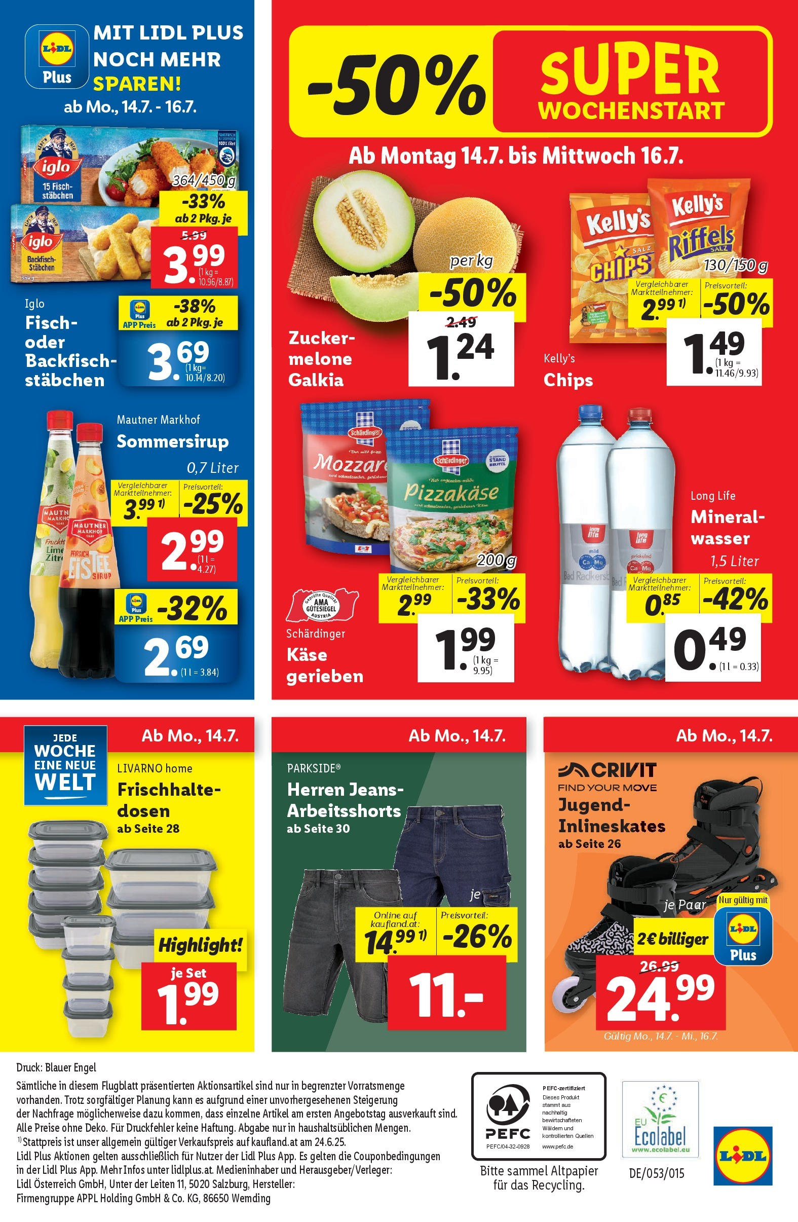 Lidl - Lidl: Flugblatt in deiner Nähe ab 09.07.2025 - Angebote ab donnerstag | Seite: 46 | Produkte: Zucker, Melone, Bad, Käse