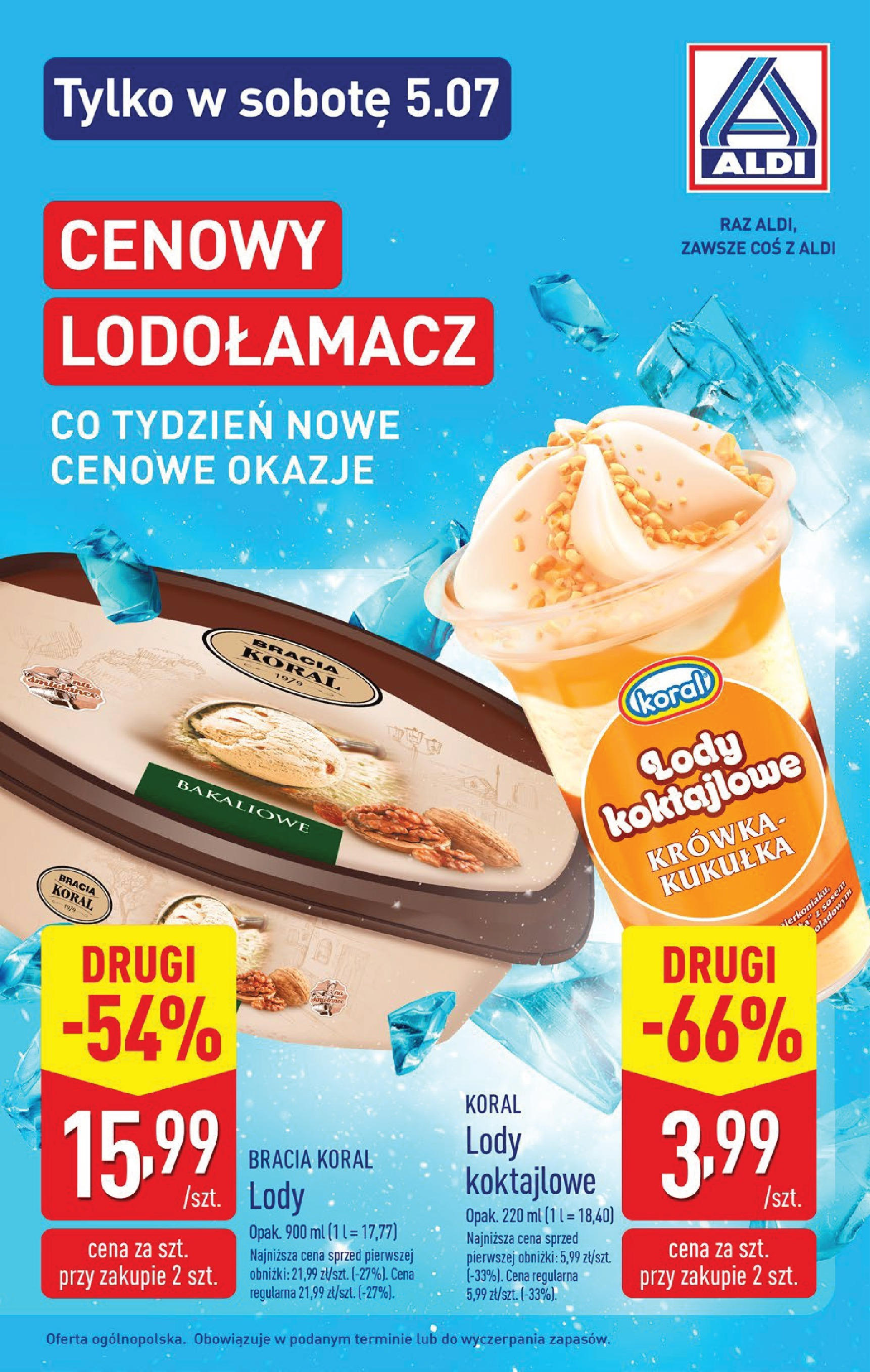 Aldi Gazetka - Okazje na weekend od 03.07.2025 - Ulotka PDF, promocje | Strona: 13 | Produkty: Krowka, Lody