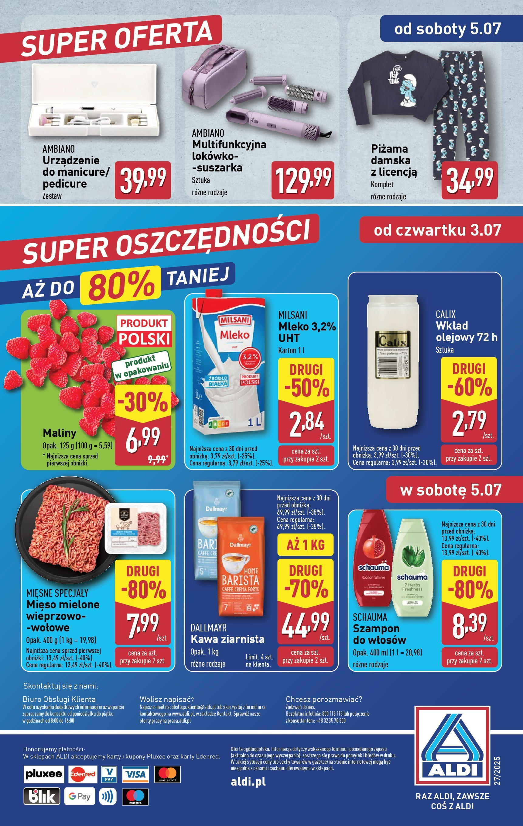 Aldi Gazetka - Okazje na weekend od 03.07.2025 - Ulotka PDF, promocje | Strona: 12 | Produkty: Lokówko suszarka, Mięso, Kawa ziarnista, Mięso mielone