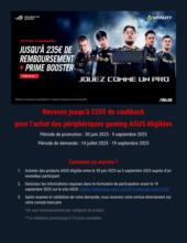 Recevez jusqu'à 235€ de cashback avec ASUS