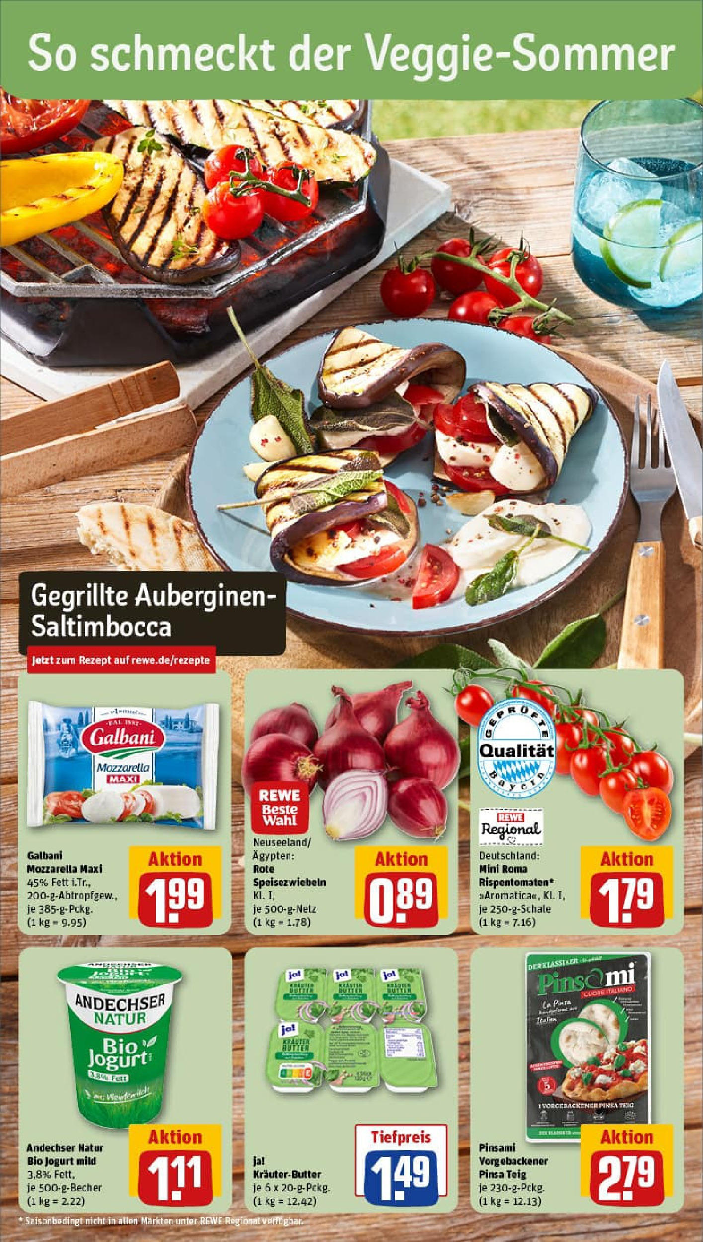 REWE Prospekt ab 06.07.2025 zum Blättern » Angebote | Seite: 4 | Produkte: Butter, Mozzarella, Kräuterbutter