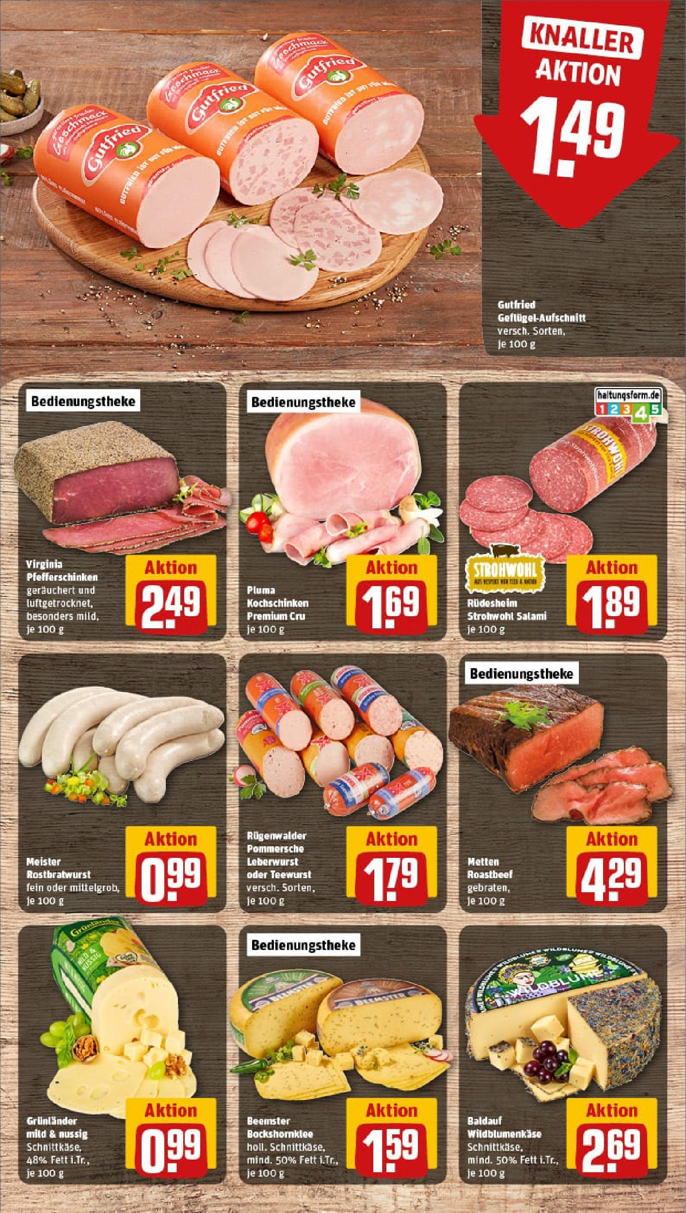 REWE Prospekt ab 06.07.2025 zum Blättern » Angebote | Seite: 9 | Produkte: Roastbeef, Grunlander, Salami