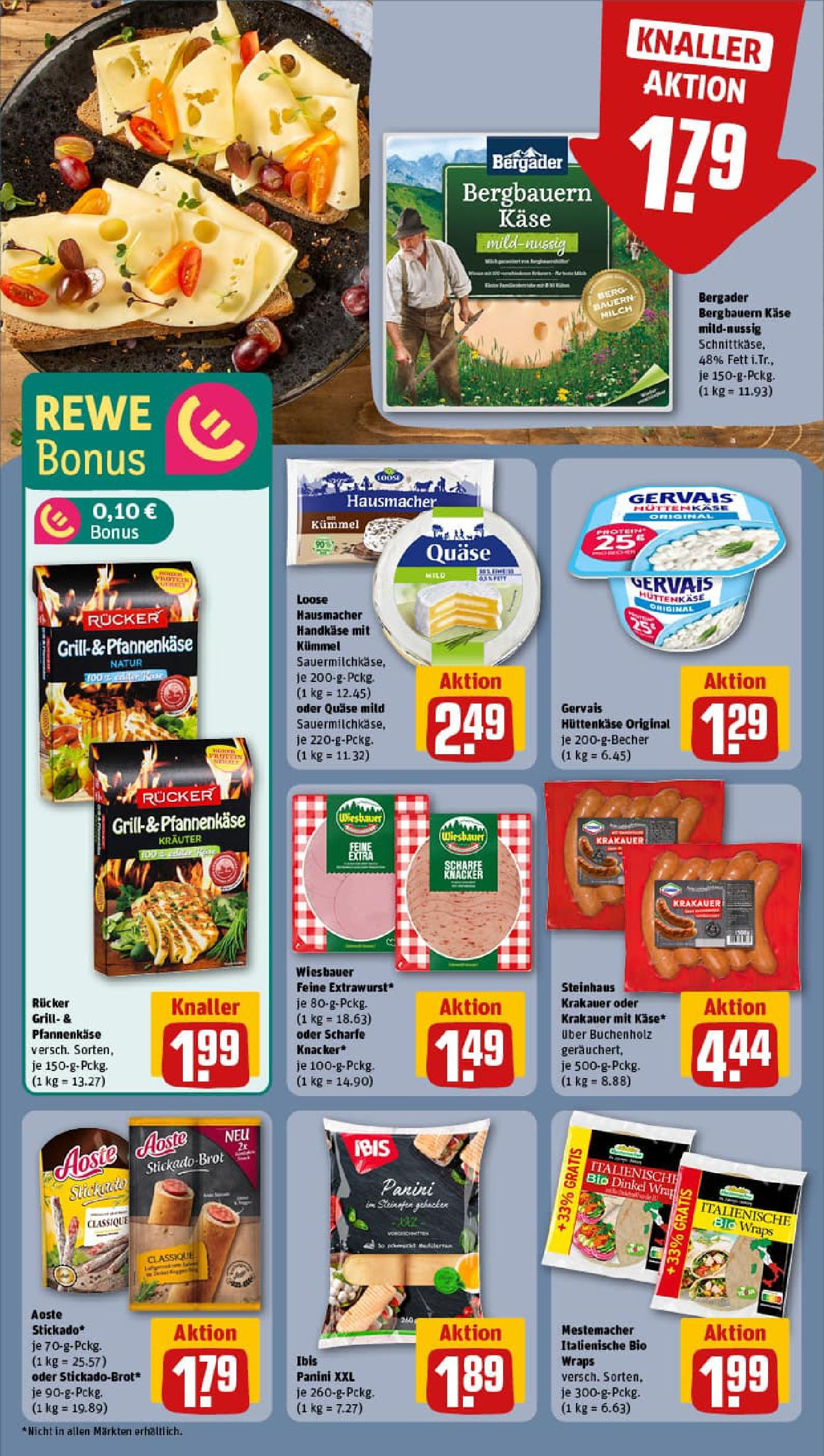 REWE Prospekt ab 06.07.2025 zum Blättern » Angebote | Seite: 13 | Produkte: Grill, Milch, Käse, Hüttenkäse