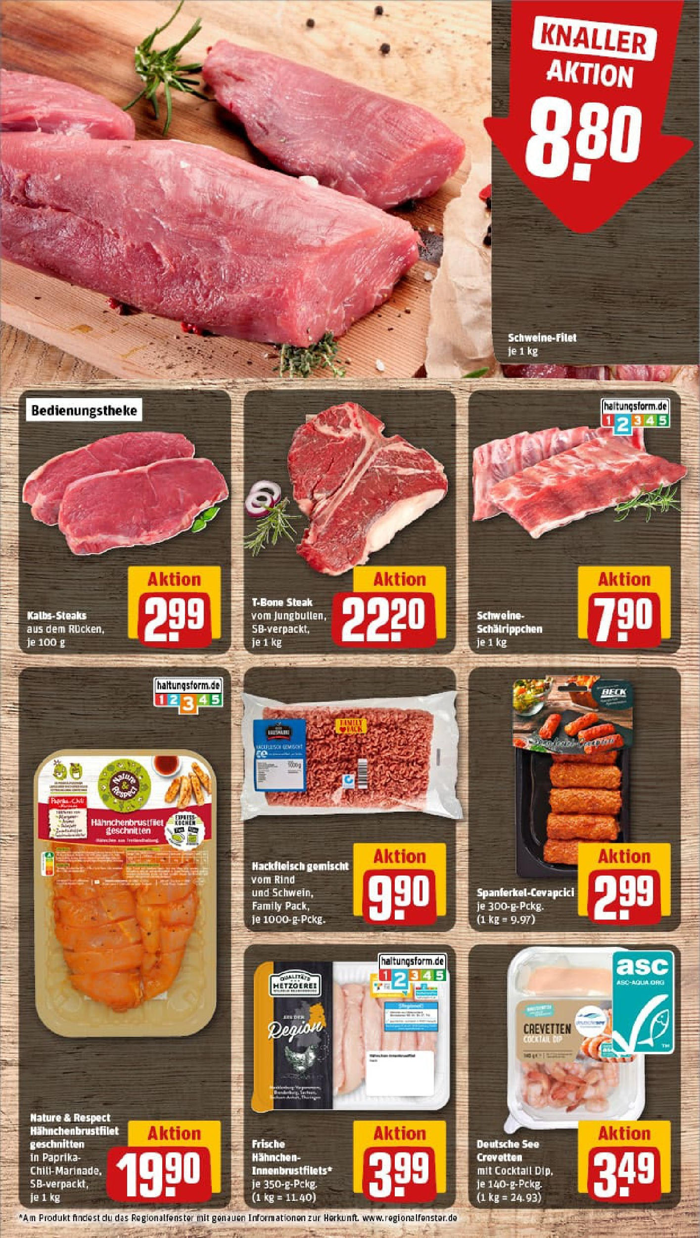 REWE Prospekt ab 06.07.2025 zum Blättern » Angebote | Seite: 8 | Produkte: Hahnchen, Cevapcici, Schweinefilet, Paprika