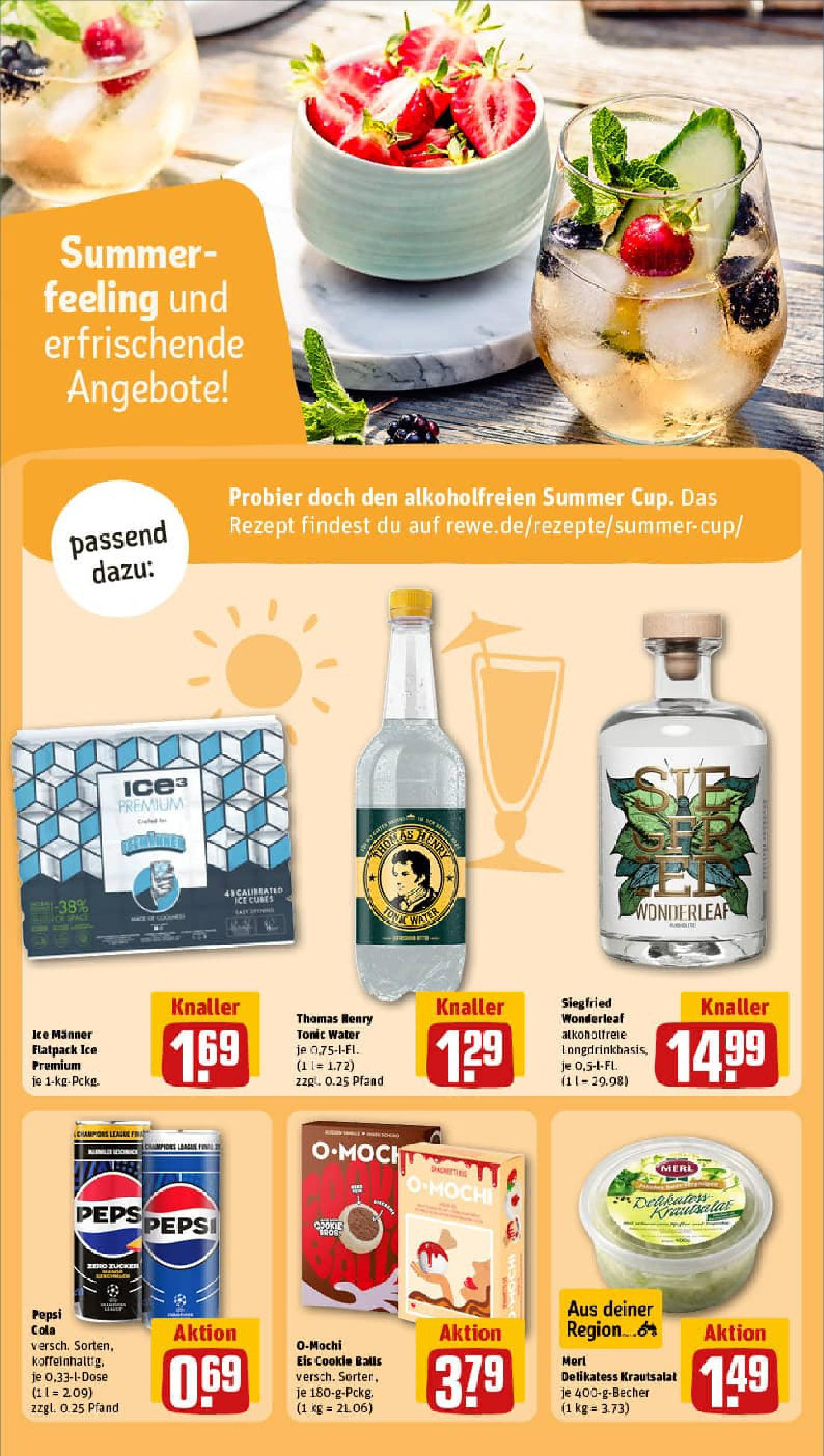 REWE Prospekt ab 06.07.2025 zum Blättern » Angebote | Seite: 16 | Produkte: Cola, Pepsi, Eis