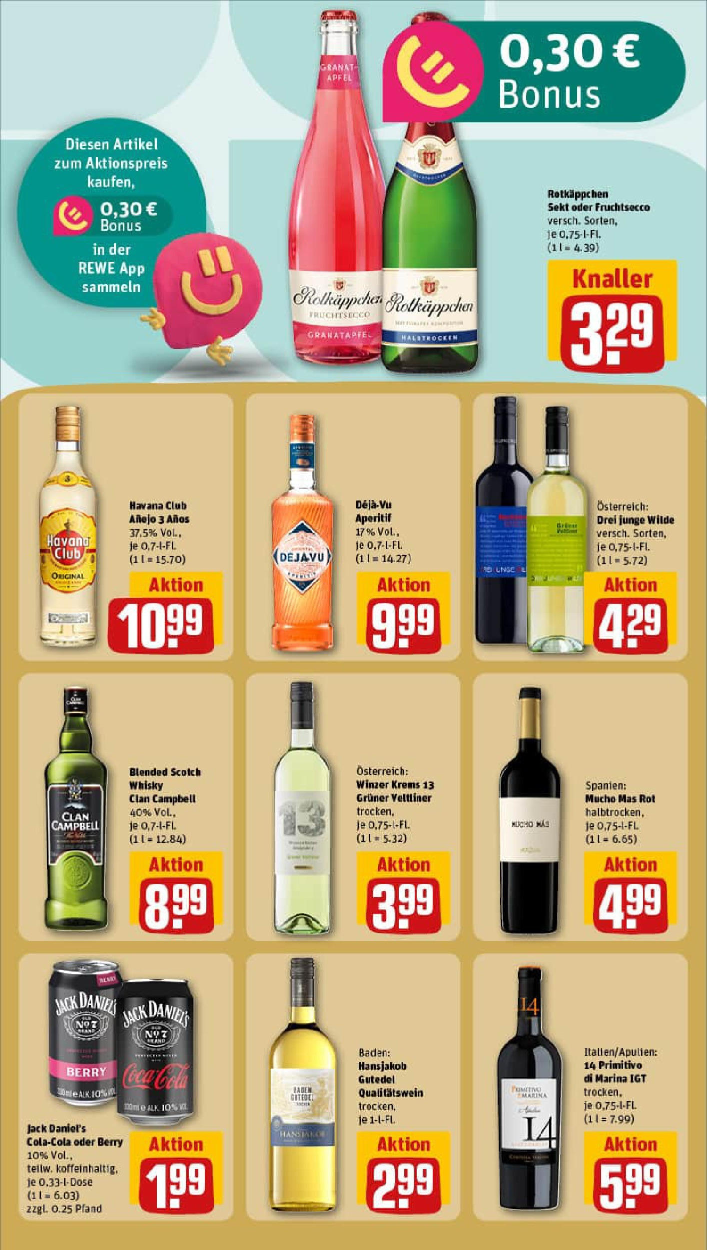 REWE Prospekt ab 06.07.2025 zum Blättern » Angebote | Seite: 17 | Produkte: Sekt, Äpfel, Jack Daniel's, Rotkäppchen