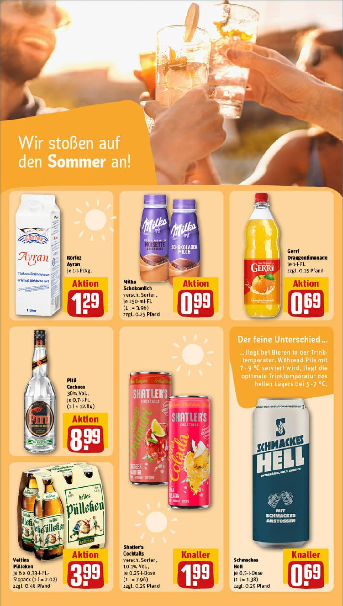 REWE Prospekt ab 06.07.2025 zum Blättern » Angebote | Seite: 17 | Produkte: Milch, Pils, Milka, Veltins