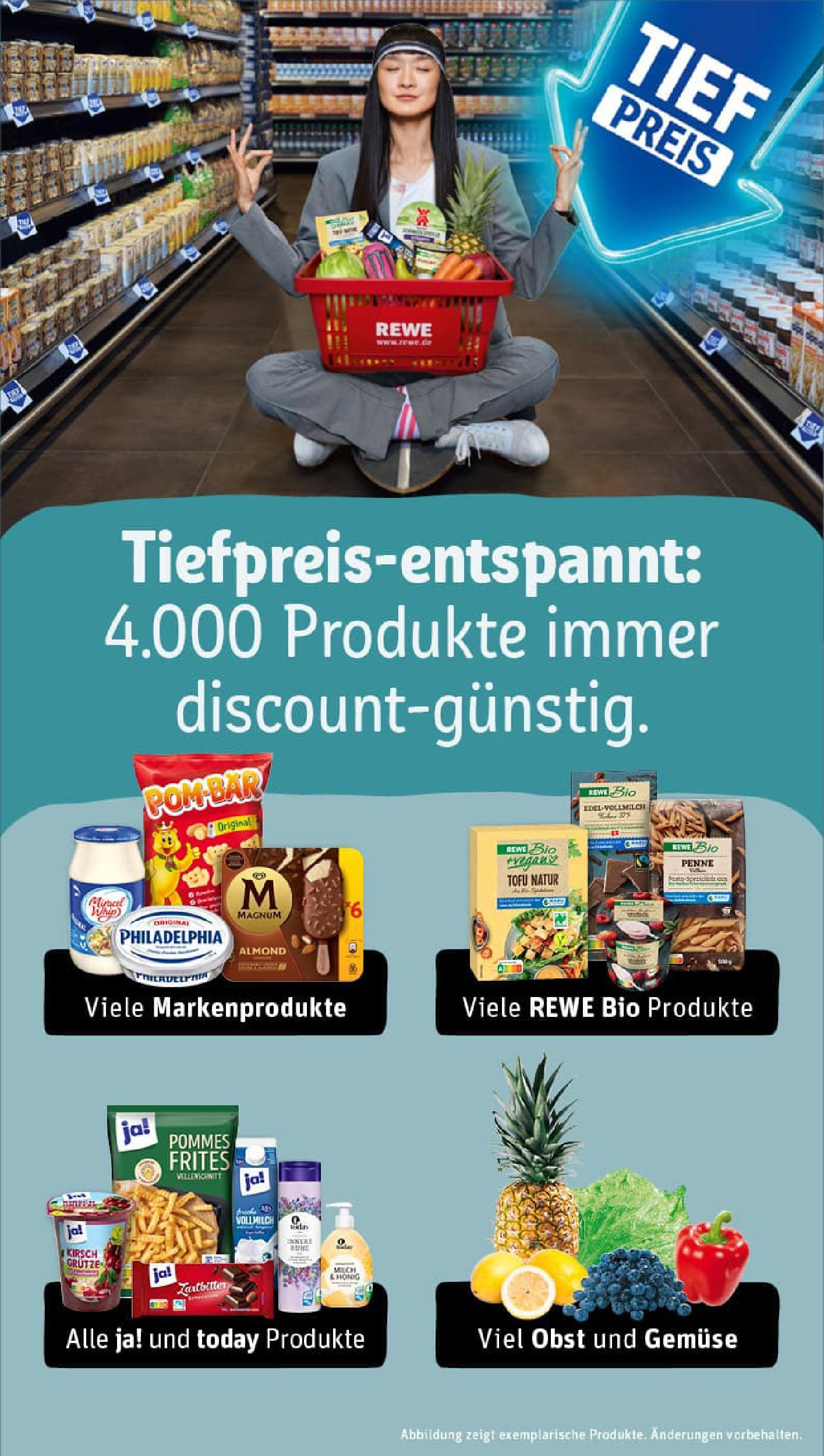 REWE Prospekt ab 06.07.2025 zum Blättern » Angebote | Seite: 18 | Produkte: Milch, Pommes, Pudding, Gemüse