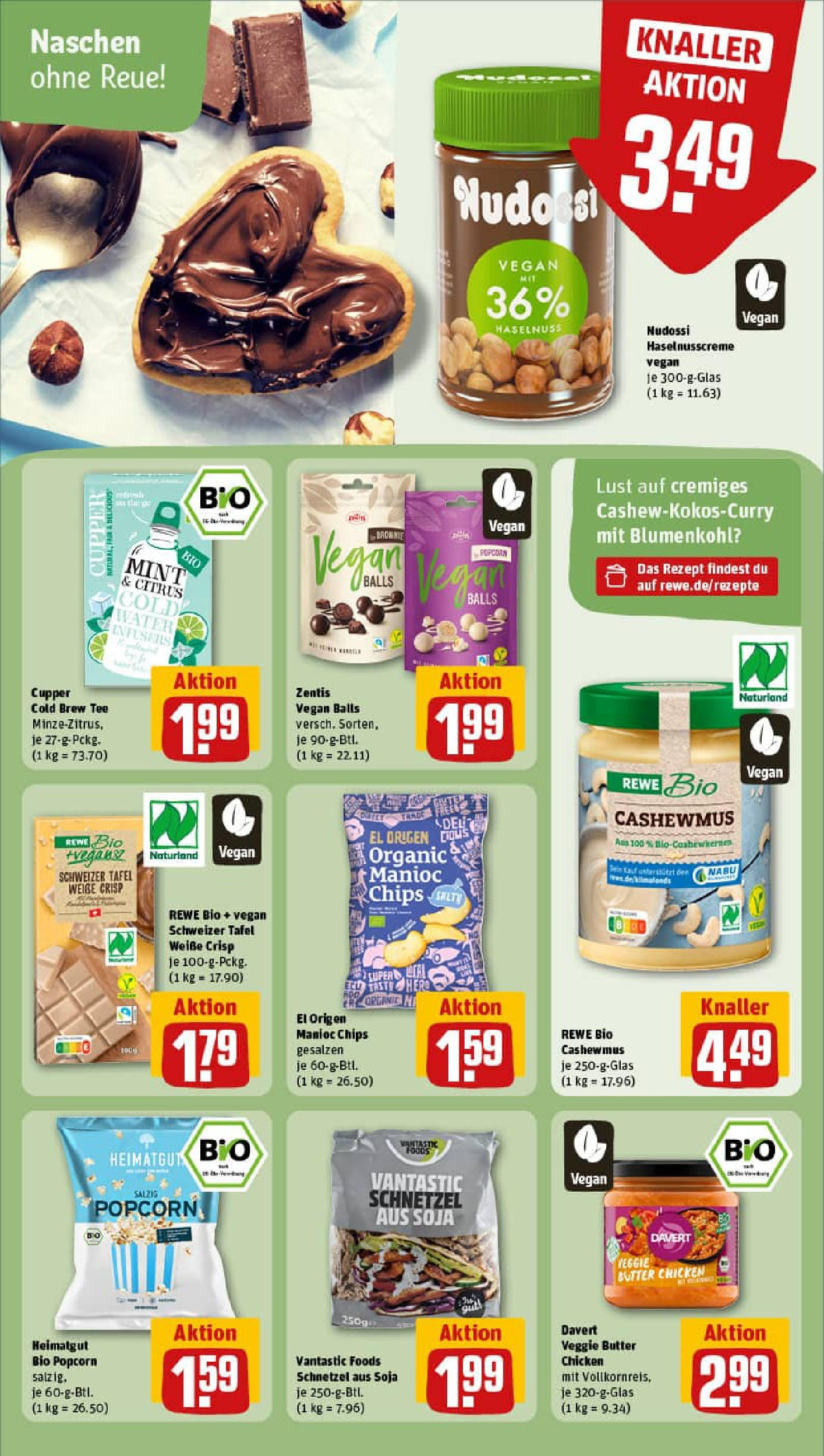 REWE Prospekt ab 06.07.2025 zum Blättern » Angebote | Seite: 15 | Produkte: Butter, Blumenkohl, Tee, Chips