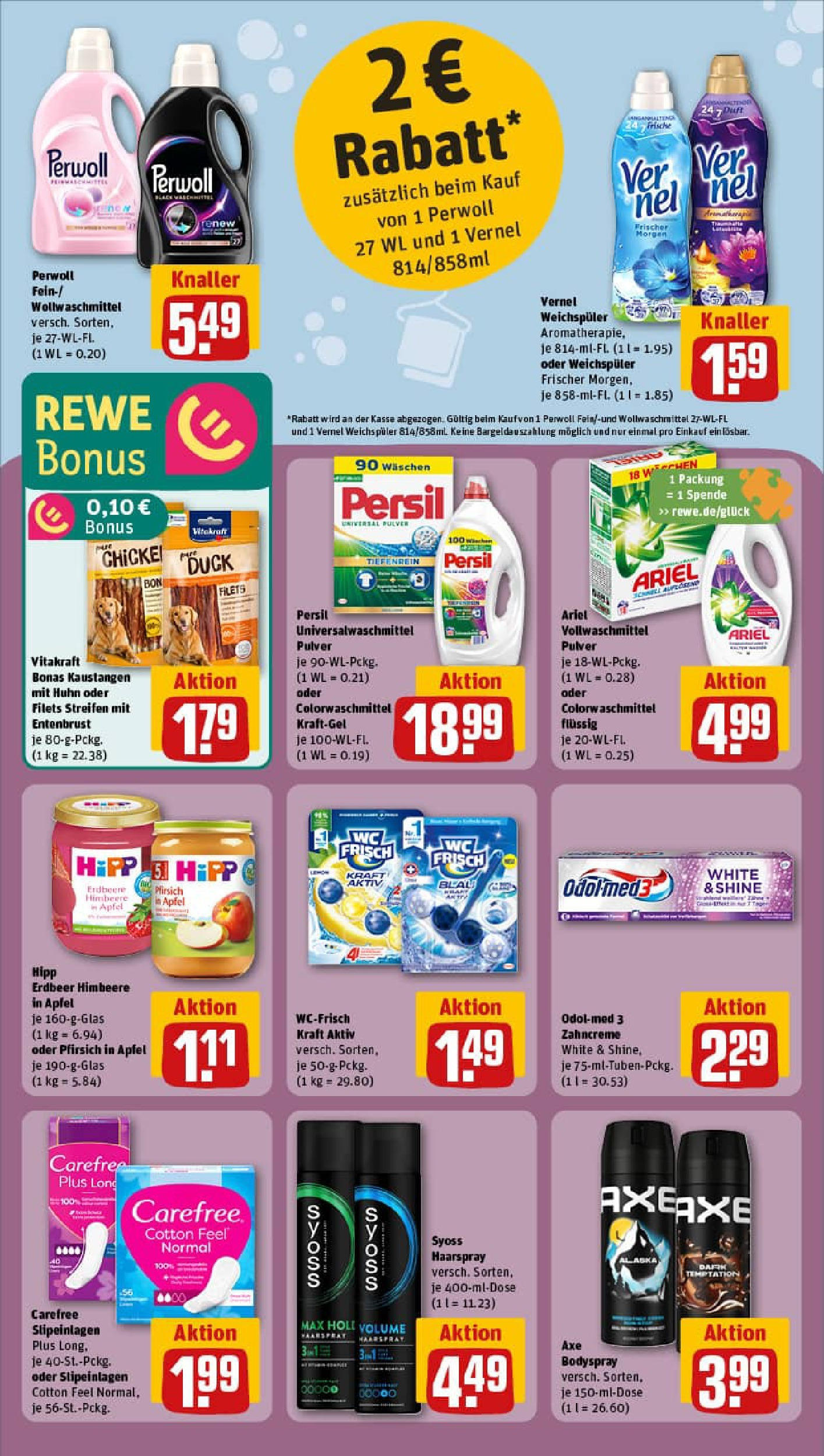 REWE Prospekt ab 06.07.2025 zum Blättern » Angebote | Seite: 23 | Produkte: Perwoll, Pfirsich, Himbeere, Vernel