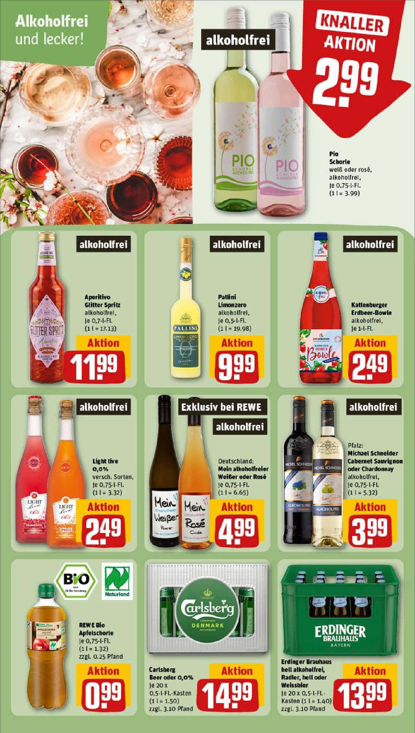 REWE Prospekt ab 06.07.2025 zum Blättern » Angebote | Seite: 19 | Produkte: Erdinger, Carlsberg, Weißbier, Apple