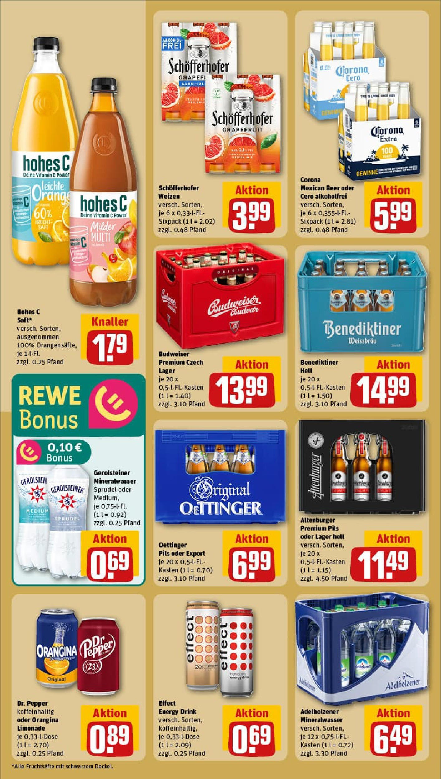 REWE Prospekt ab 06.07.2025 zum Blättern » Angebote | Seite: 20 | Produkte: Limonade, Benediktiner hell, Grapefruit, Saft