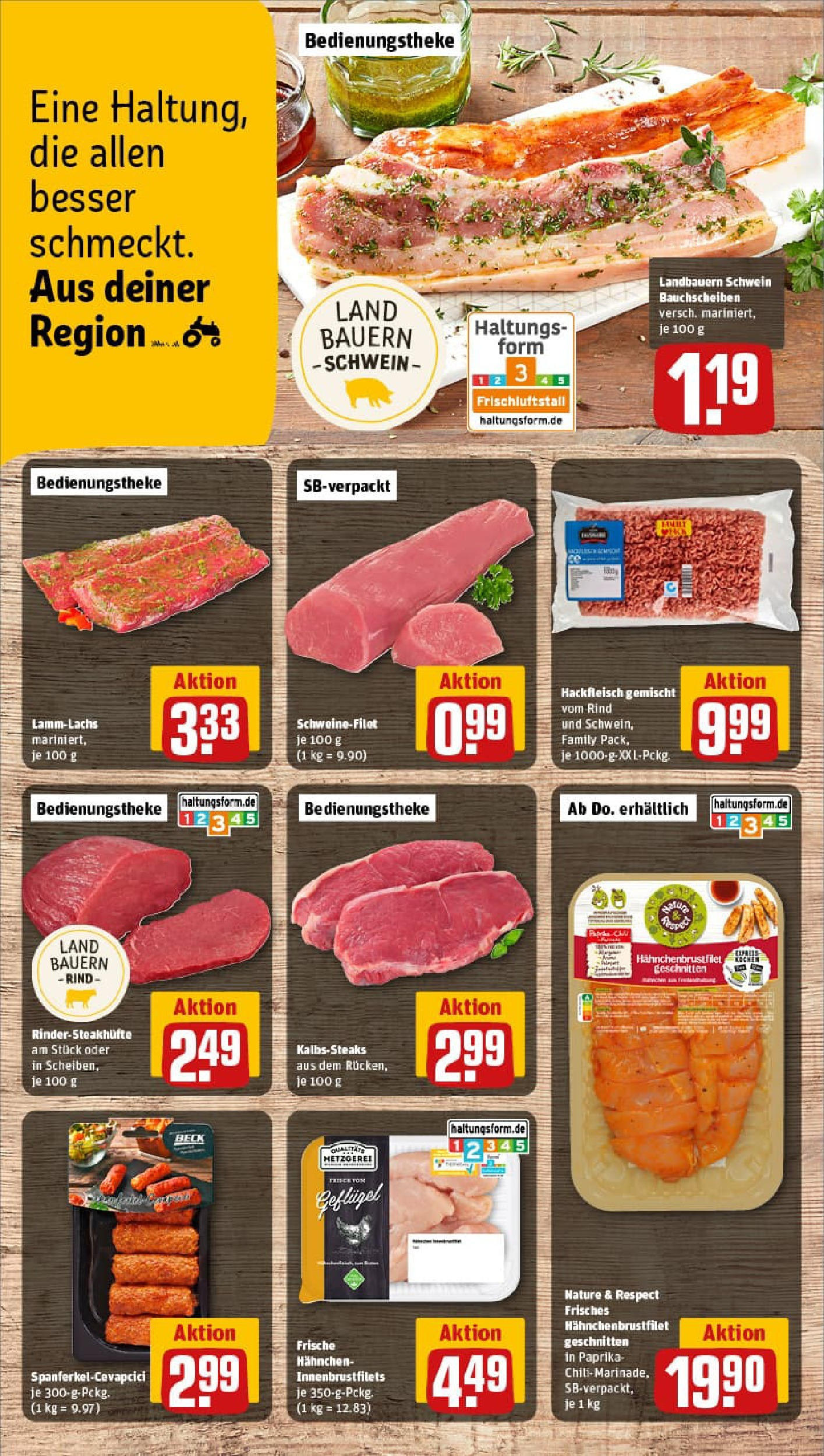 REWE Prospekt ab 06.07.2025 zum Blättern » Angebote | Seite: 8 | Produkte: Hahnchen, Schweinefilet, Paprika, Hackfleisch