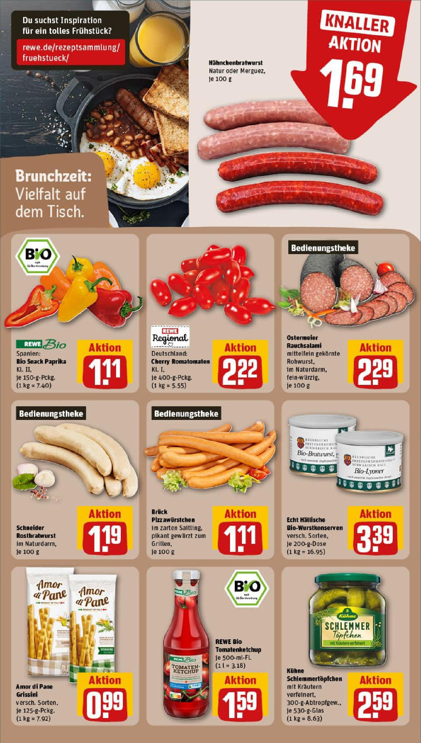 REWE Prospekt ab 06.07.2025 zum Blättern » Angebote | Seite: 14 | Produkte: Pane, Tomaten, Salami, Pizza