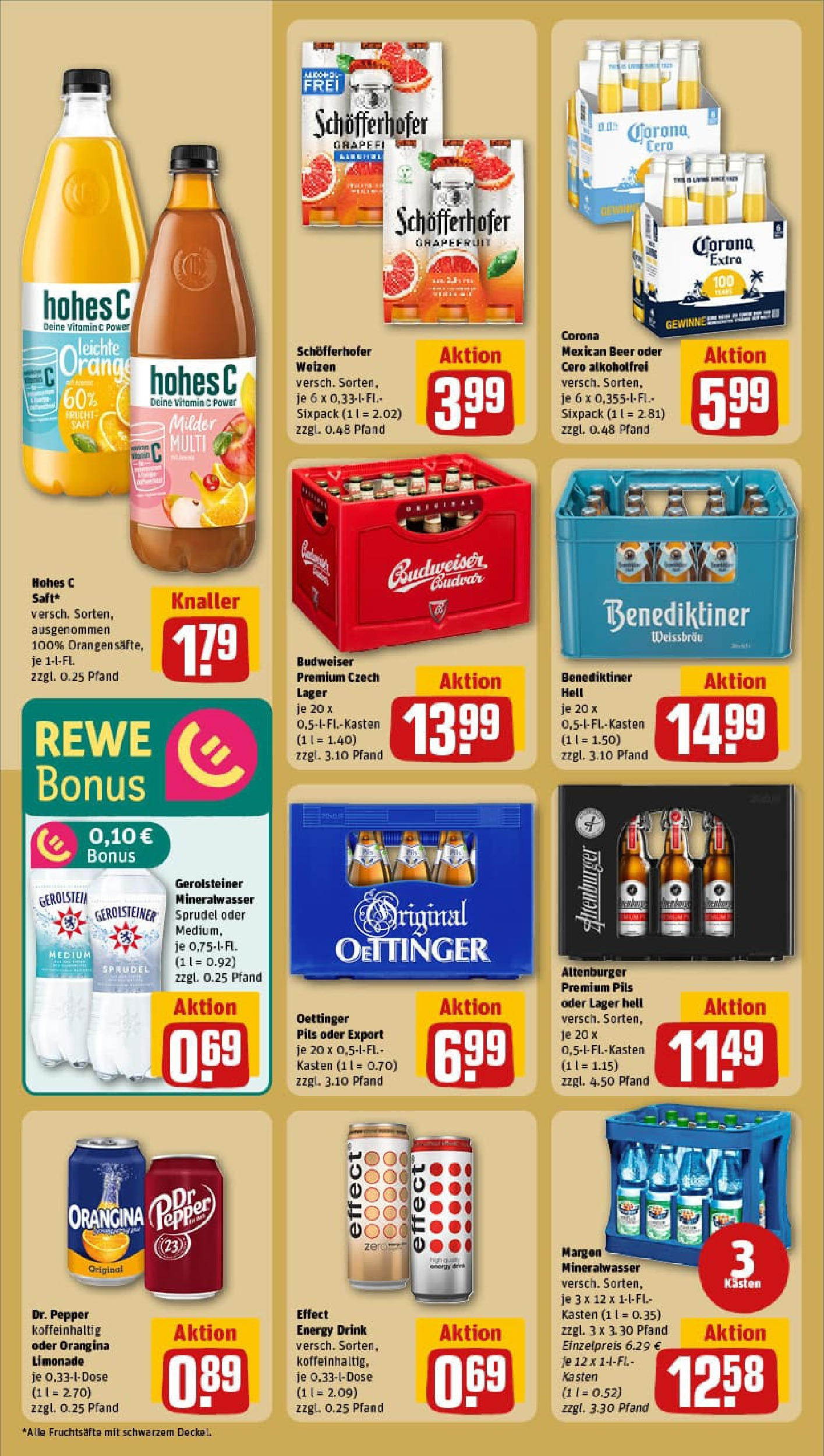 REWE Prospekt ab 06.07.2025 zum Blättern » Angebote | Seite: 22 | Produkte: Energy, Mineralwasser, Benediktiner hell, Hohes c