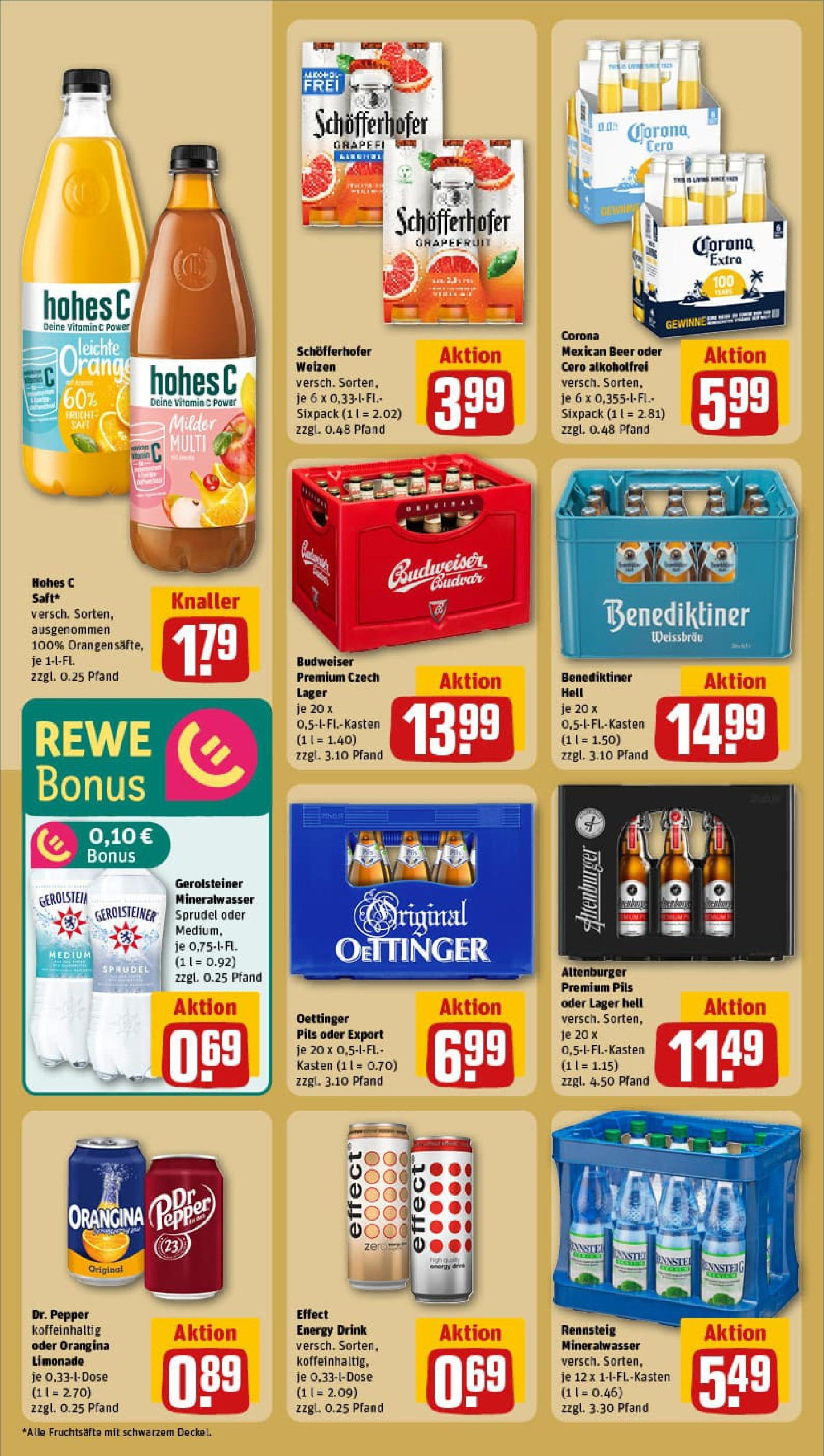 REWE Prospekt ab 06.07.2025 zum Blättern » Angebote | Seite: 20 | Produkte: Limonade, Benediktiner hell, Grapefruit, Saft