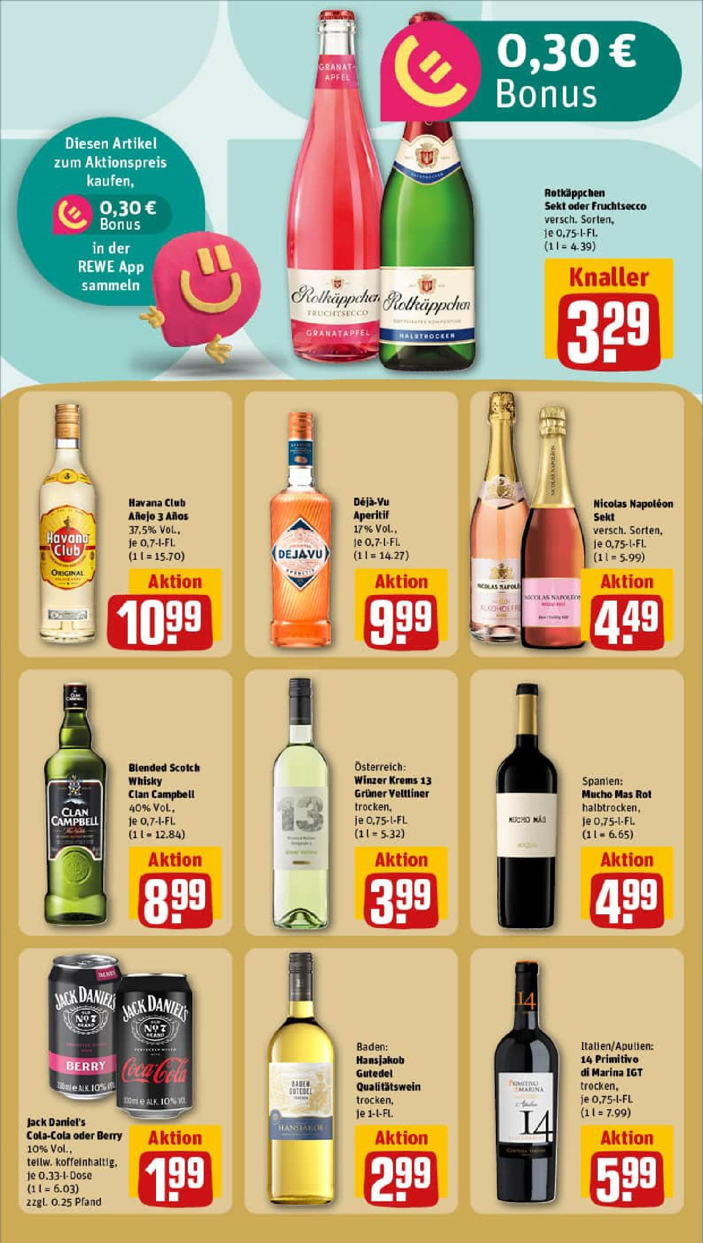 REWE Prospekt ab 07.07.2025 zum Blättern » Angebote | Seite: 19 | Produkte: Havana club, Whisky, Sekt, Rotkäppchen