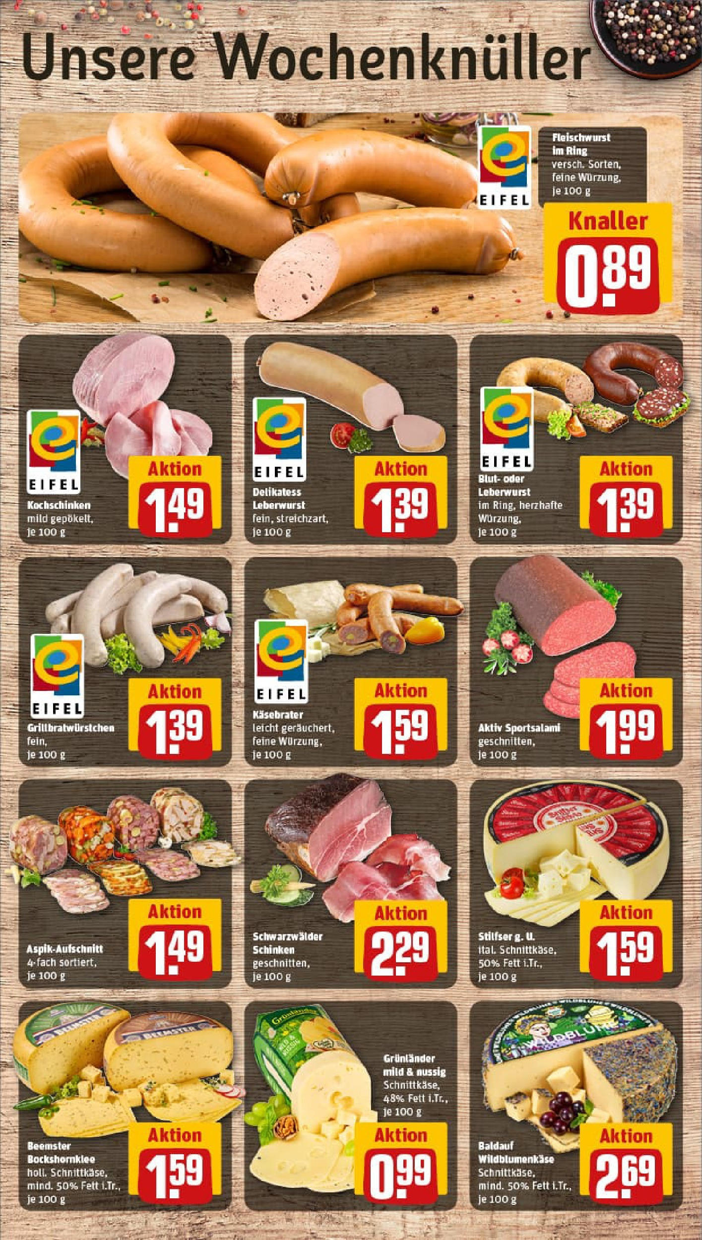 REWE Prospekt ab 06.07.2025 zum Blättern » Angebote | Seite: 9 | Produkte: Grill, Grunlander, Salami, Schinken