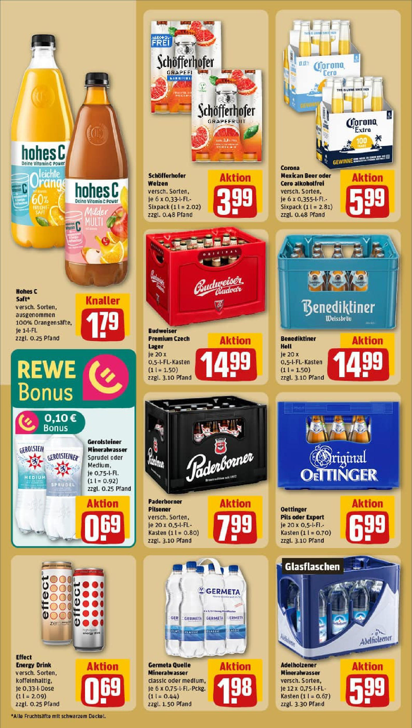 REWE Prospekt ab 06.07.2025 zum Blättern » Angebote | Seite: 14 | Produkte: Energy, Pils, Grapefruit, Hohes c