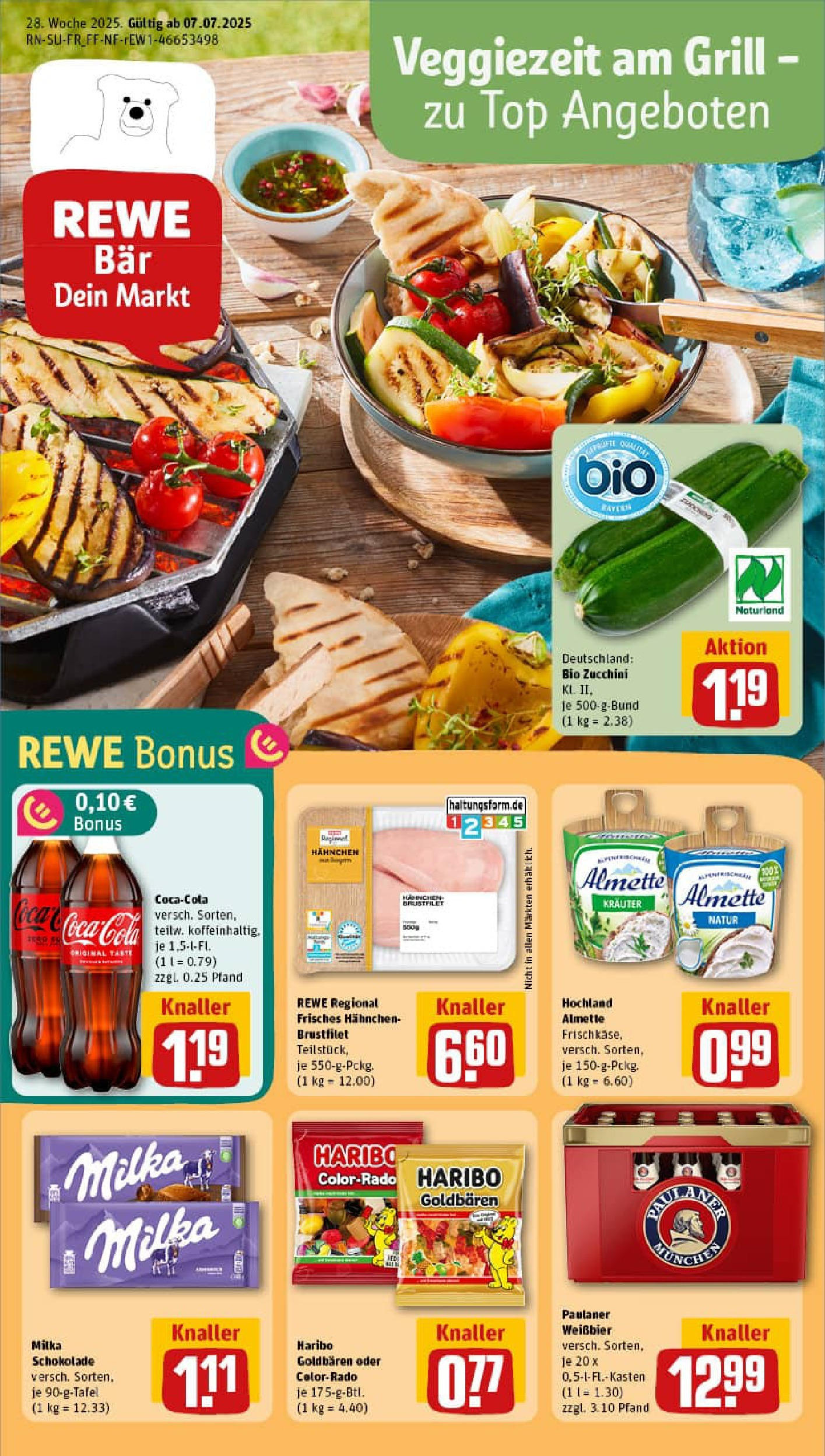 REWE Prospekt ab 06.07.2025 nächste Woche - Prospekt Helmbrechts Vorschau von dem Prospekt des Geschäftes Rewe, gültig ab dem 06.07.2025