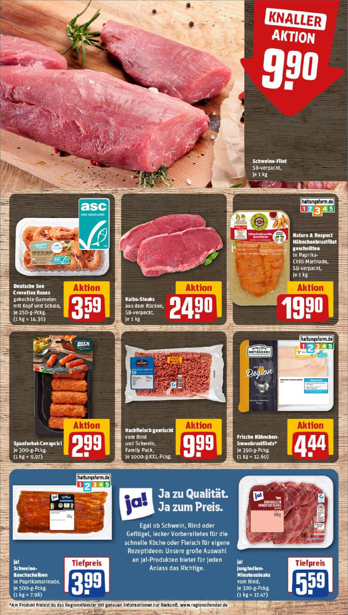REWE Prospekt ab 06.07.2025 zum Blättern » Angebote | Seite: 8 | Produkte: Küche, Garnelen, Paprika, Fleisch