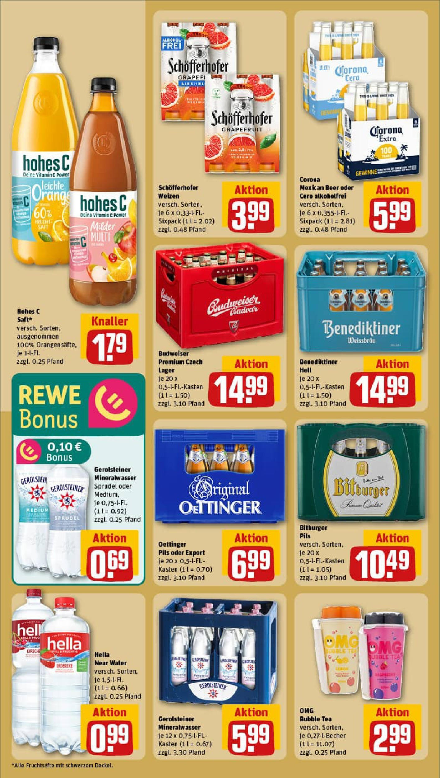 REWE Prospekt ab 06.07.2025 zum Blättern » Angebote | Seite: 18 | Produkte: Oettinger, Hella, Hohes c, Gerolsteiner
