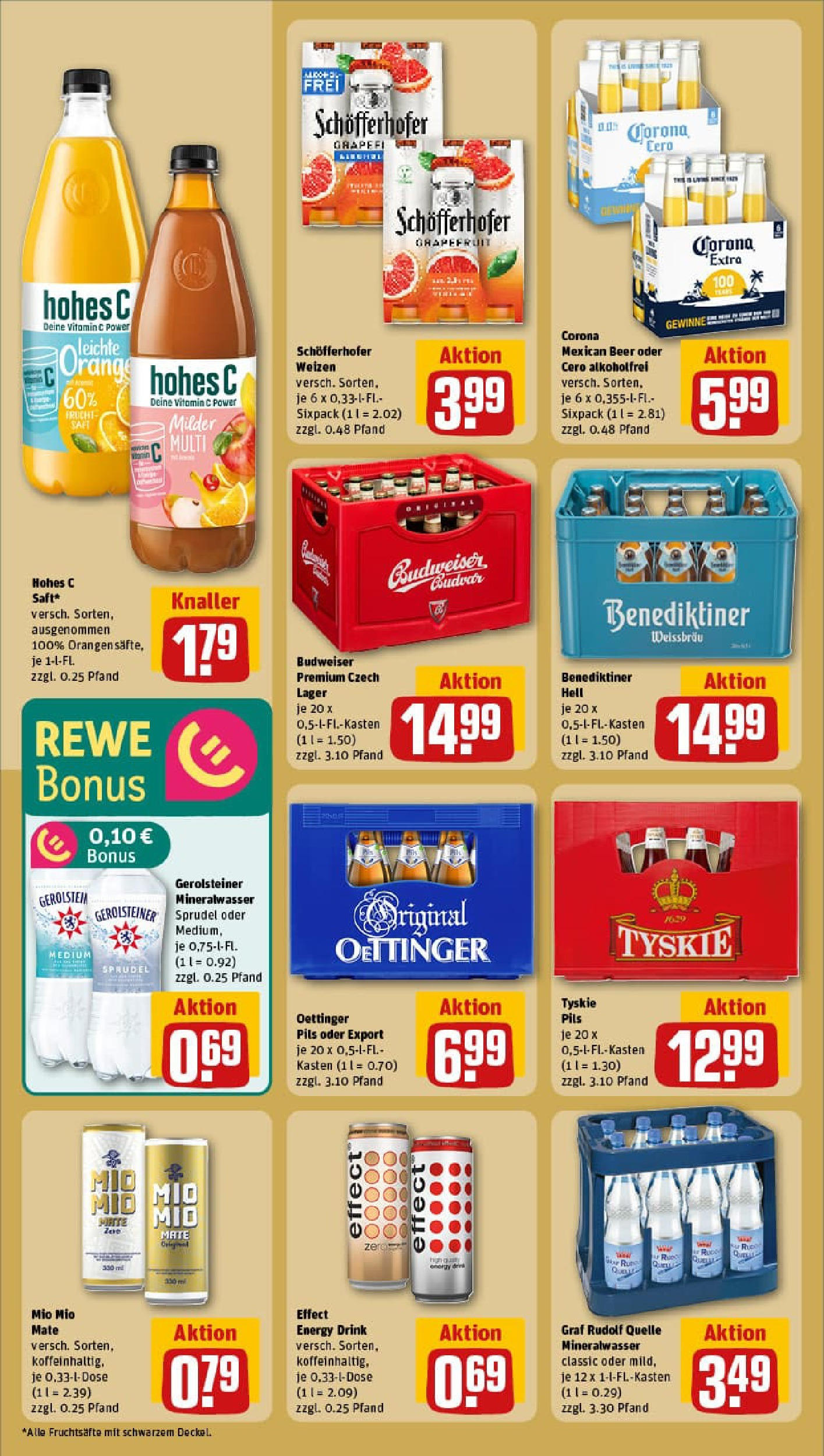 REWE Prospekt ab 06.07.2025 zum Blättern » Angebote | Seite: 20 | Produkte: Pils, Oettinger, Mineralwasser, Budweiser