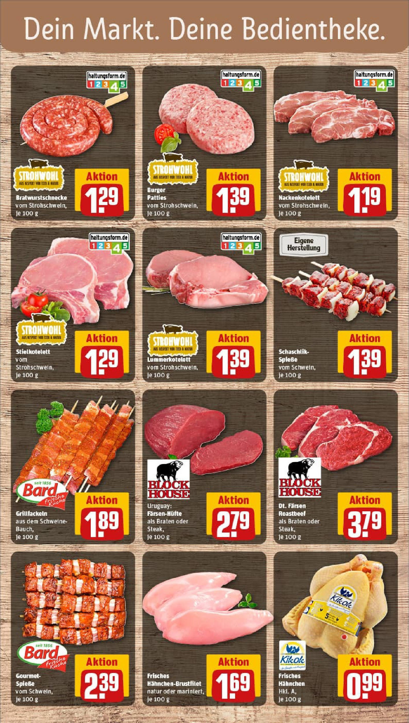 REWE Prospekt ab 06.07.2025 zum Blättern » Angebote | Seite: 8 | Produkte: Hahnchen, Burger, Spieße, Roastbeef
