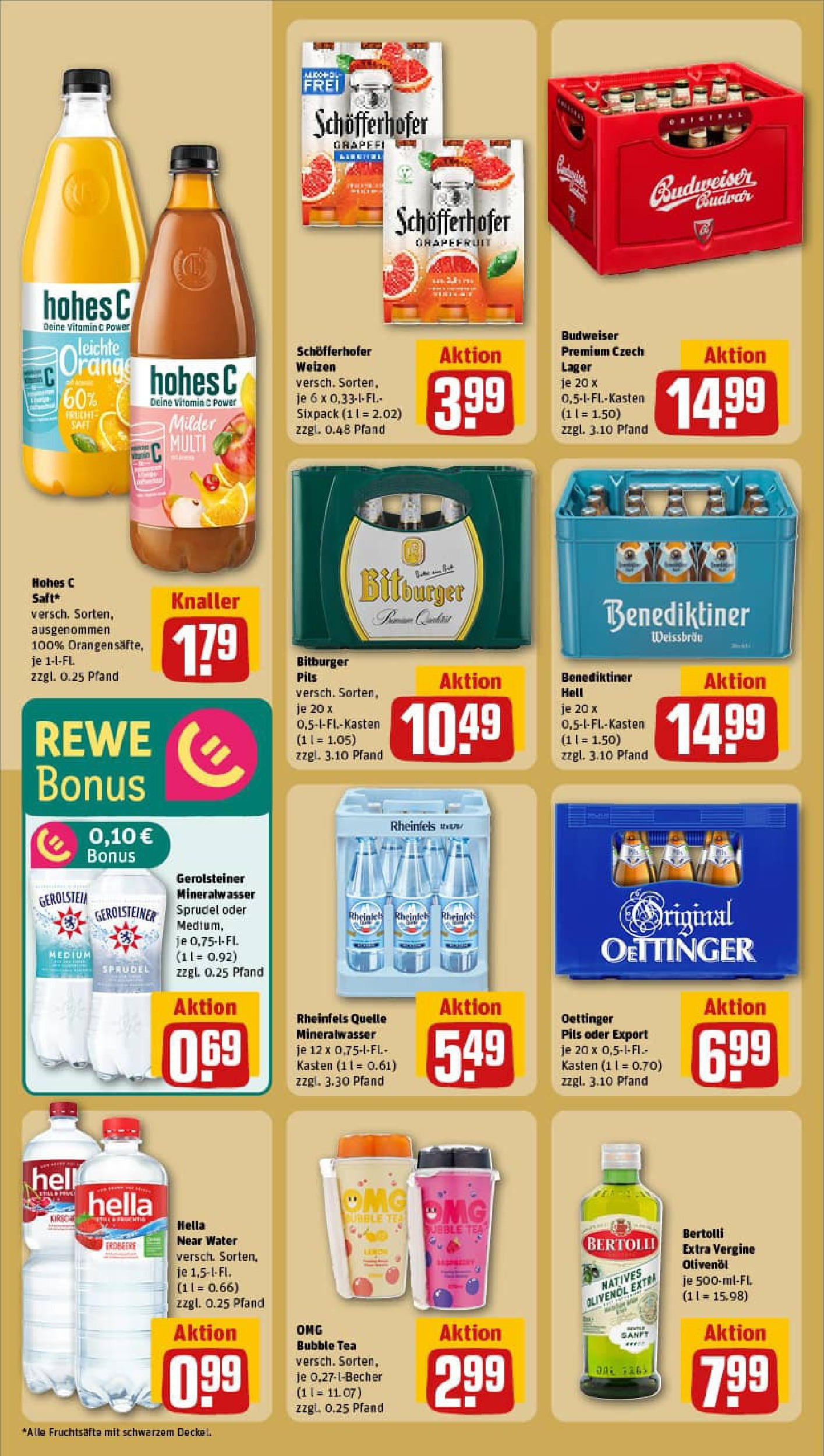REWE Prospekt ab 06.07.2025 zum Blättern » Angebote | Seite: 16 | Produkte: Mineralwasser, Grapefruit, Hella, Saft