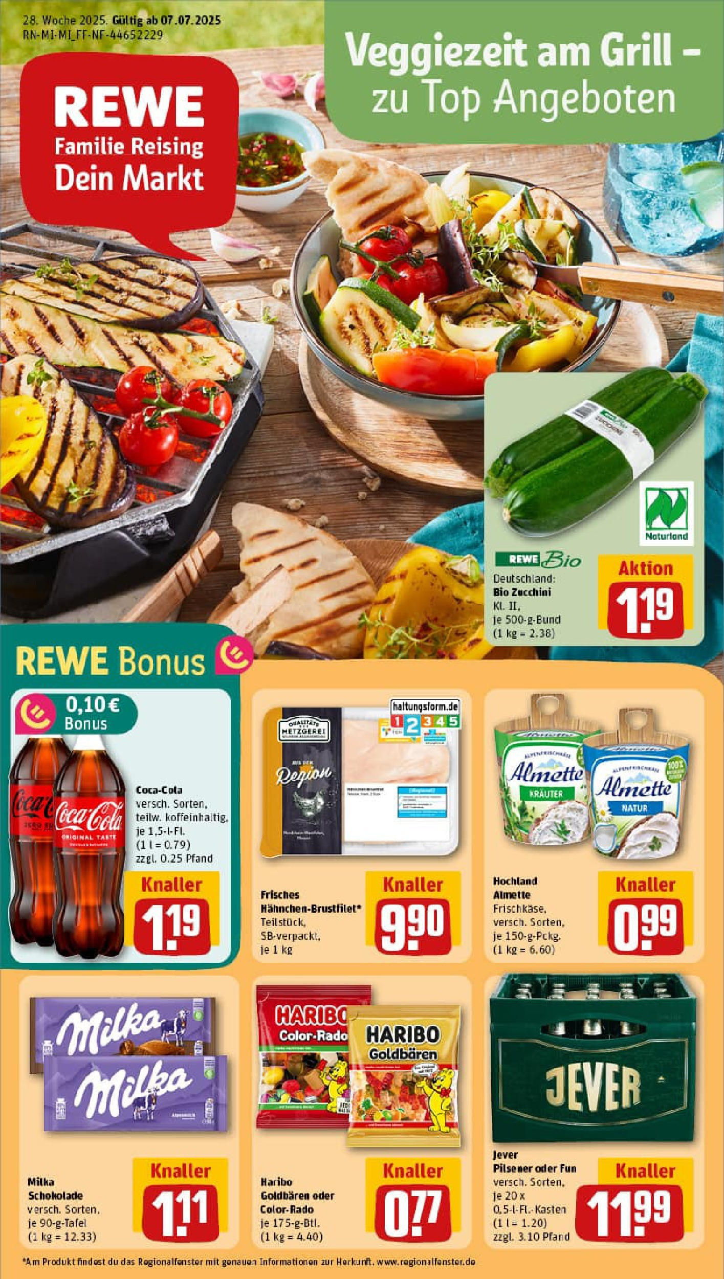 REWE Prospekt ab 06.07.2025 nächste Woche - Prospekt Erlensee Vorschau von dem Prospekt des Geschäftes Rewe, gültig ab dem 06.07.2025