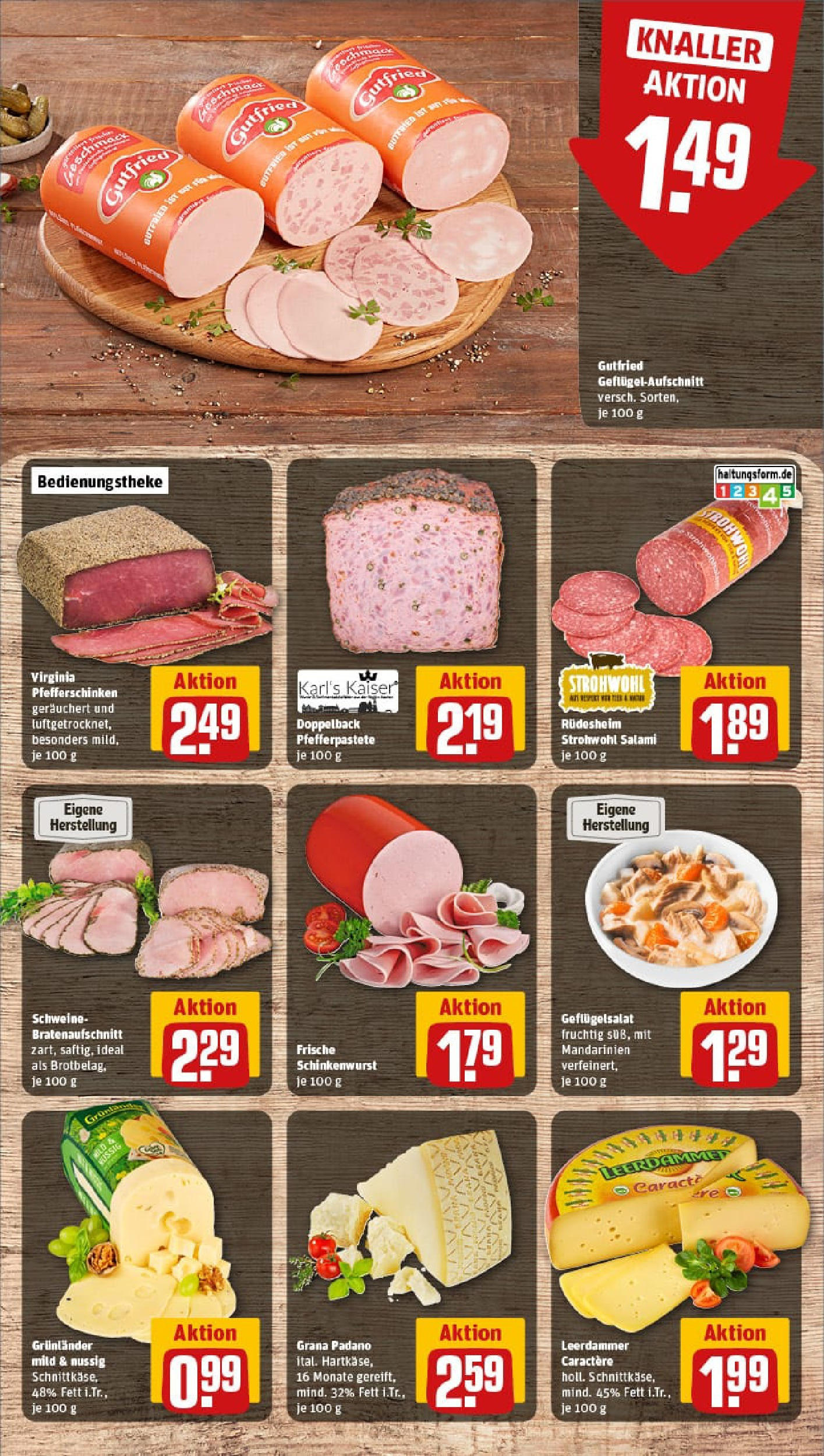REWE Prospekt ab 06.07.2025 zum Blättern » Angebote | Seite: 9 | Produkte: Leerdammer, Grunlander, Salami