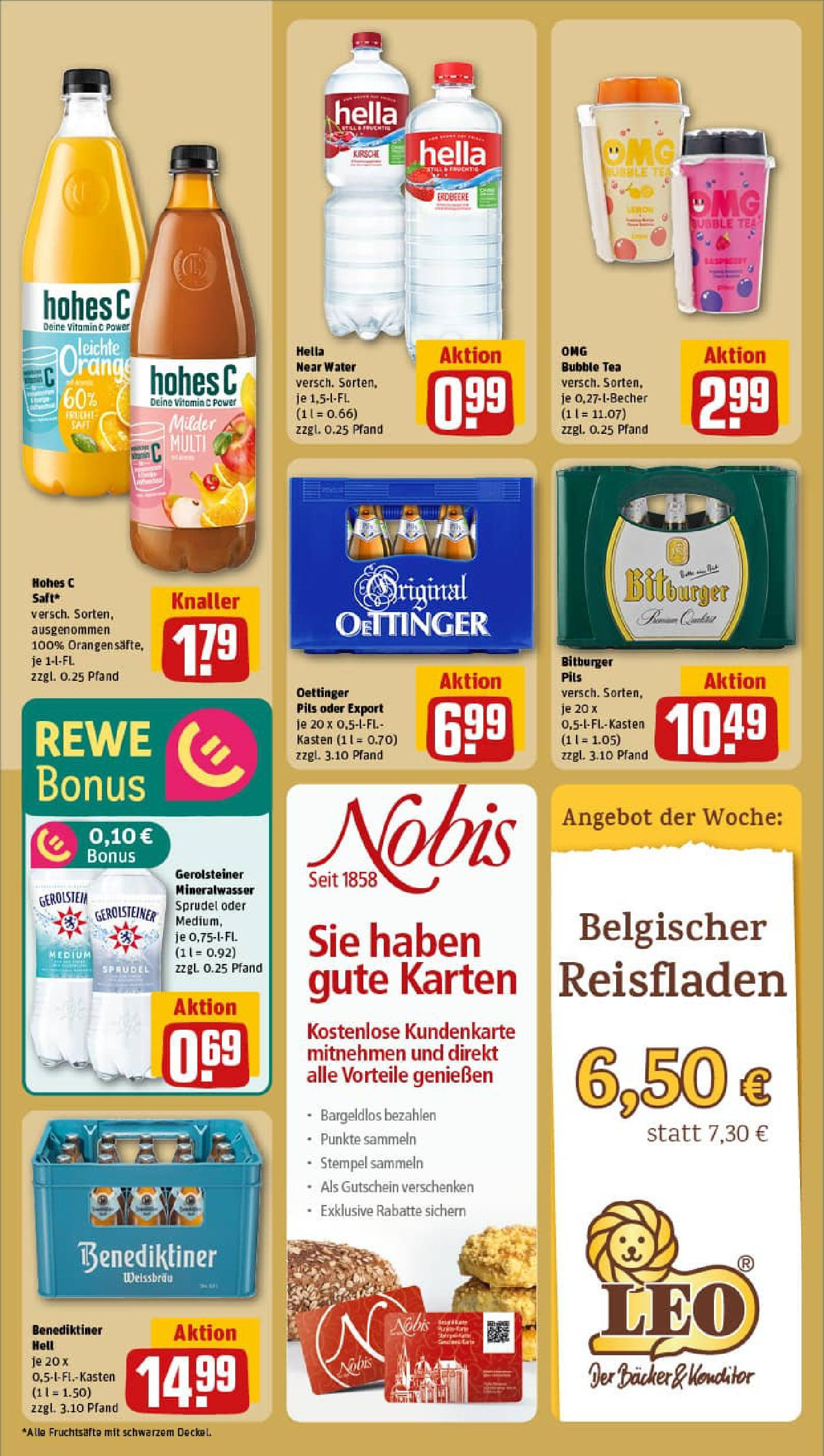REWE Prospekt ab 06.07.2025 zum Blättern » Angebote | Seite: 16 | Produkte: Oettinger, Mineralwasser, Hohes c, Saft