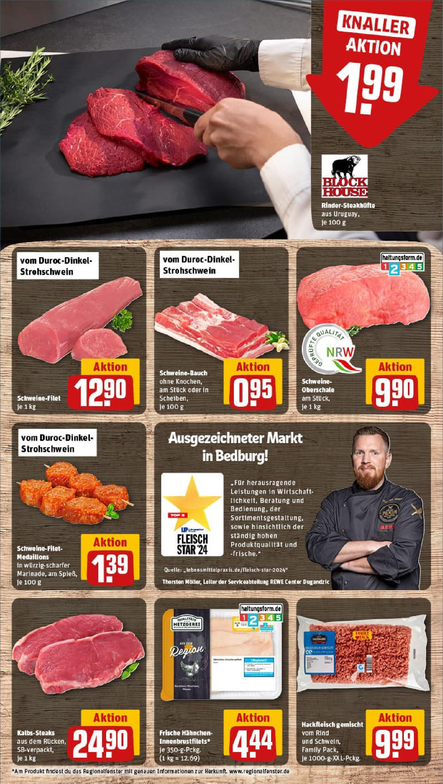 REWE Prospekt ab 06.07.2025 zum Blättern » Angebote | Seite: 8 | Produkte: Hahnchen, Schweinefilet, Fleisch, Hackfleisch