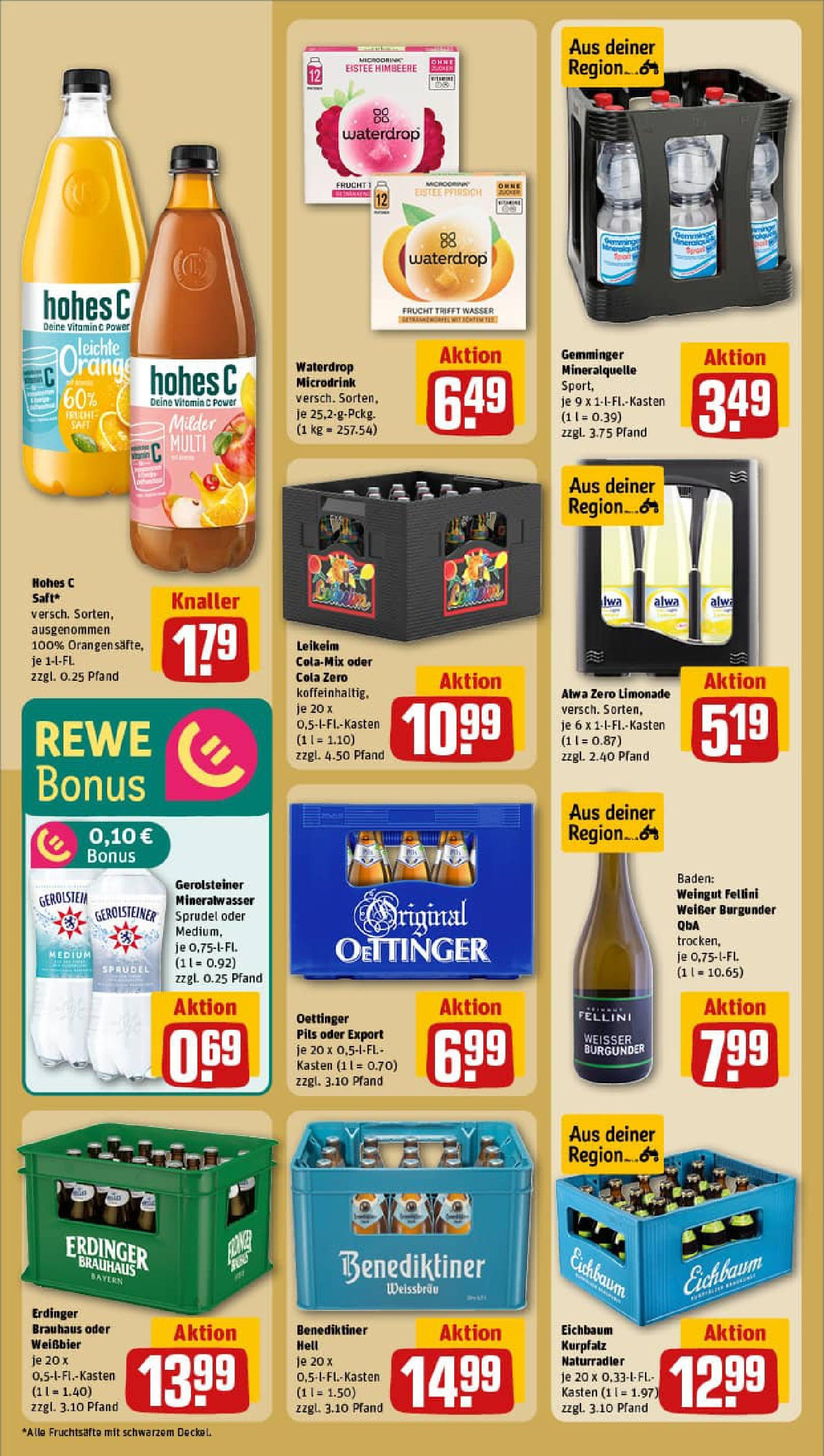 REWE Prospekt ab 06.07.2025 zum Blättern » Angebote | Seite: 18 | Produkte: Pils, Limonade, Himbeere, Hohes c