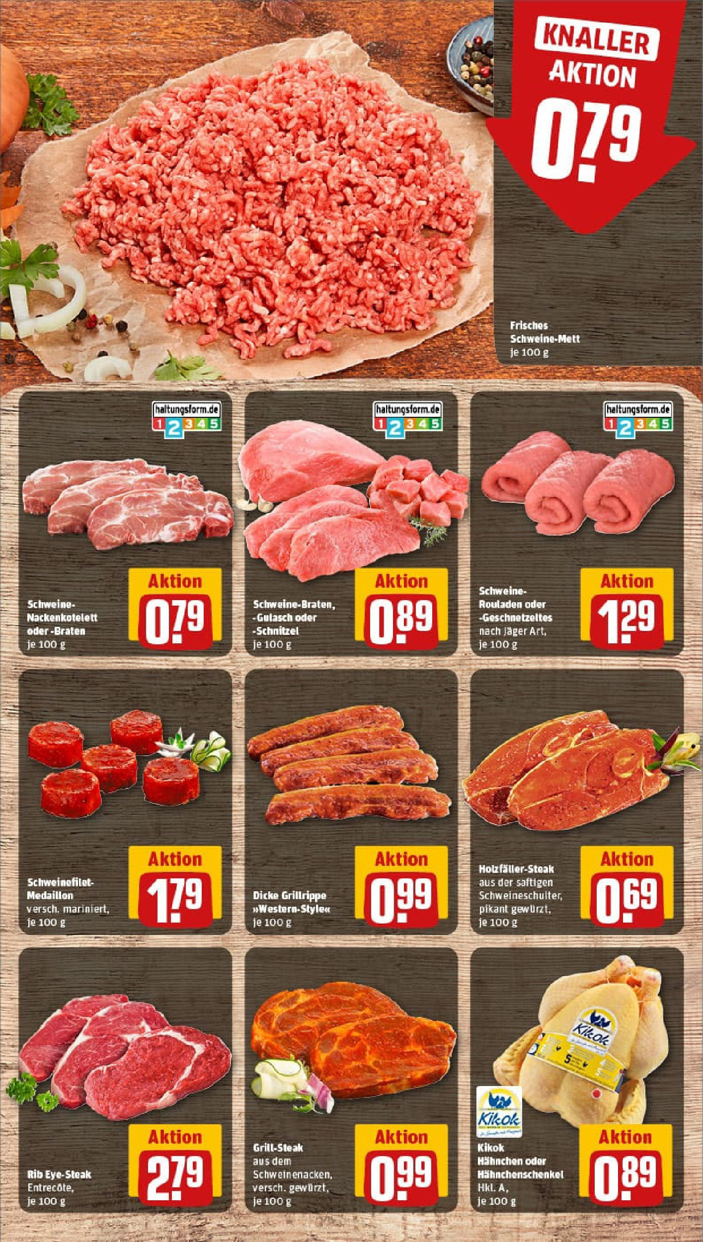 REWE Prospekt ab 06.07.2025 zum Blättern » Angebote | Seite: 8 | Produkte: Hahnchen, Hahnchenschenkel, Schweinefilet, Gulasch