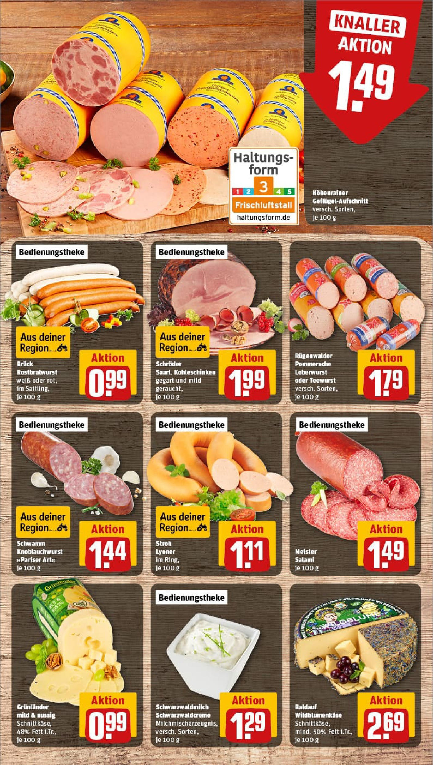 REWE Prospekt ab 06.07.2025 zum Blättern » Angebote | Seite: 9 | Produkte: Grunlander, Salami