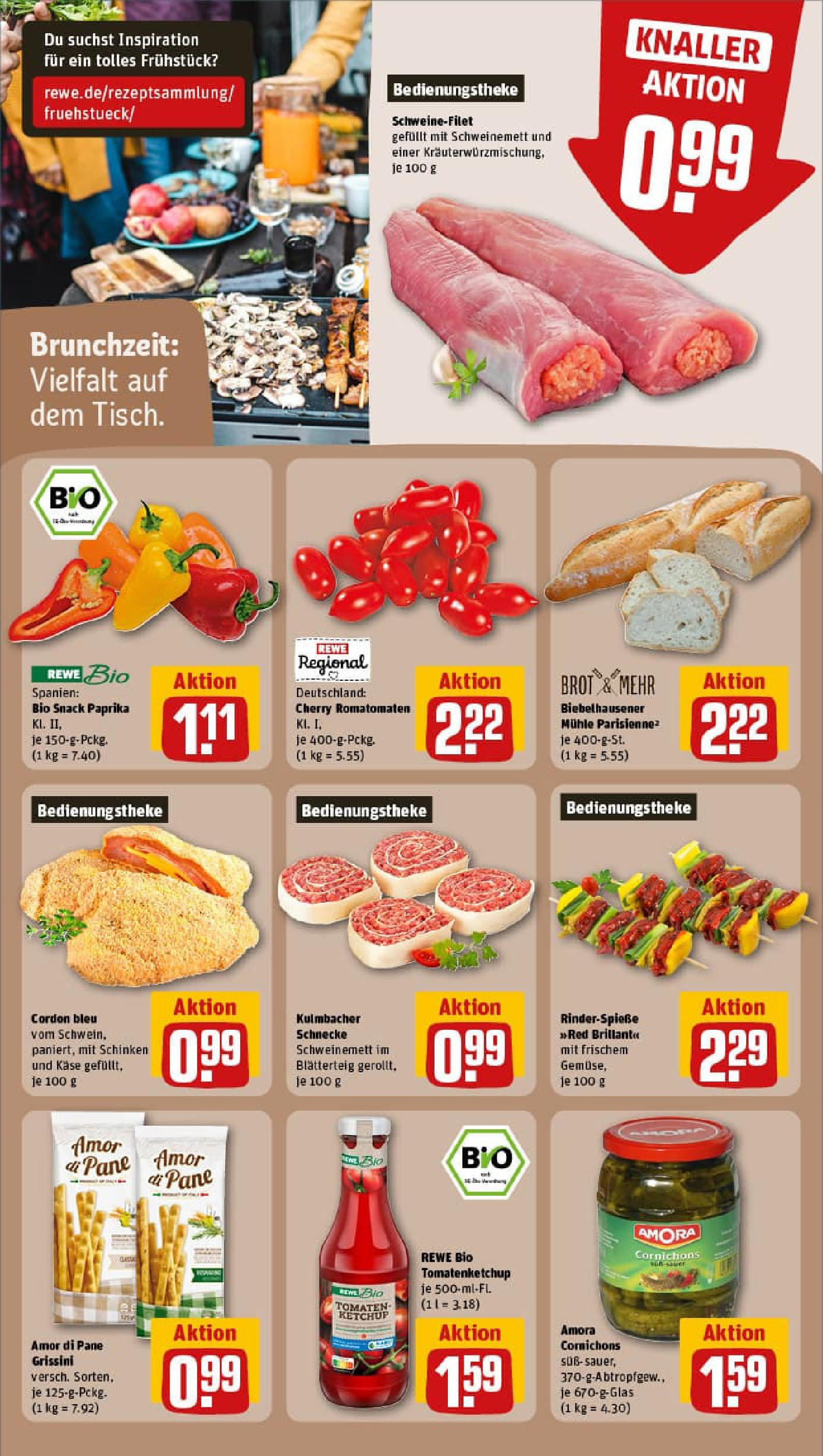 REWE Prospekt ab 06.07.2025 zum Blättern » Angebote | Seite: 14 | Produkte: Mühle, Käse, Tomaten, Schweinefilet
