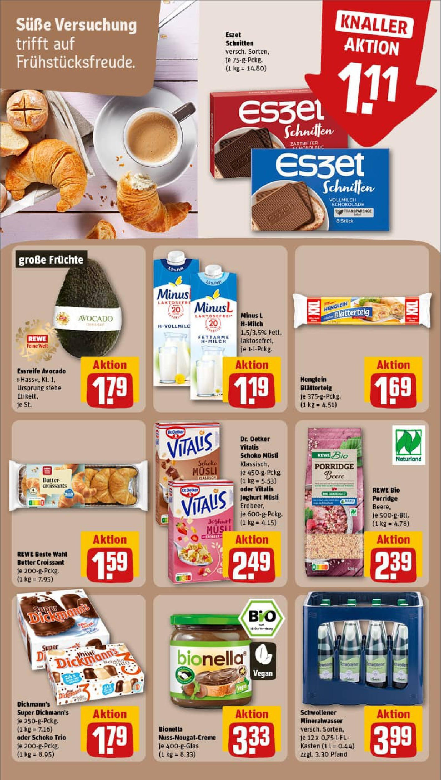 REWE Prospekt ab 06.07.2025 zum Blättern » Angebote | Seite: 16 | Produkte: Butter, Joghurt, Schokolade, Mineralwasser
