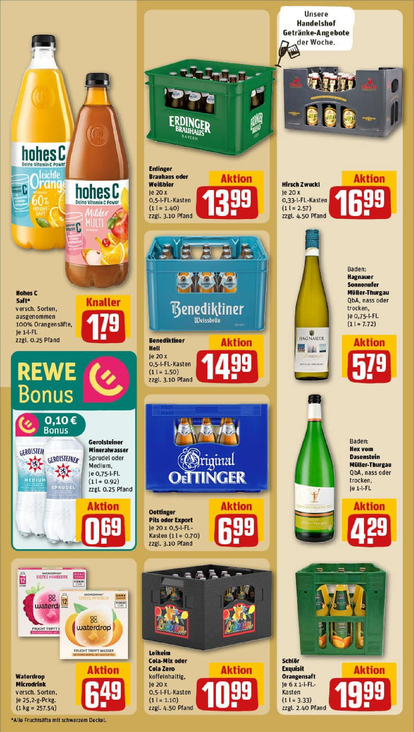 REWE Prospekt ab 06.07.2025 zum Blättern » Angebote | Seite: 18 | Produkte: Erdinger, Orangen, Mineralwasser, Benediktiner hell