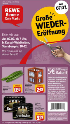 Rewe prospekt Kassel / Wehlheiden	 gültig ab dem 06.07.2025