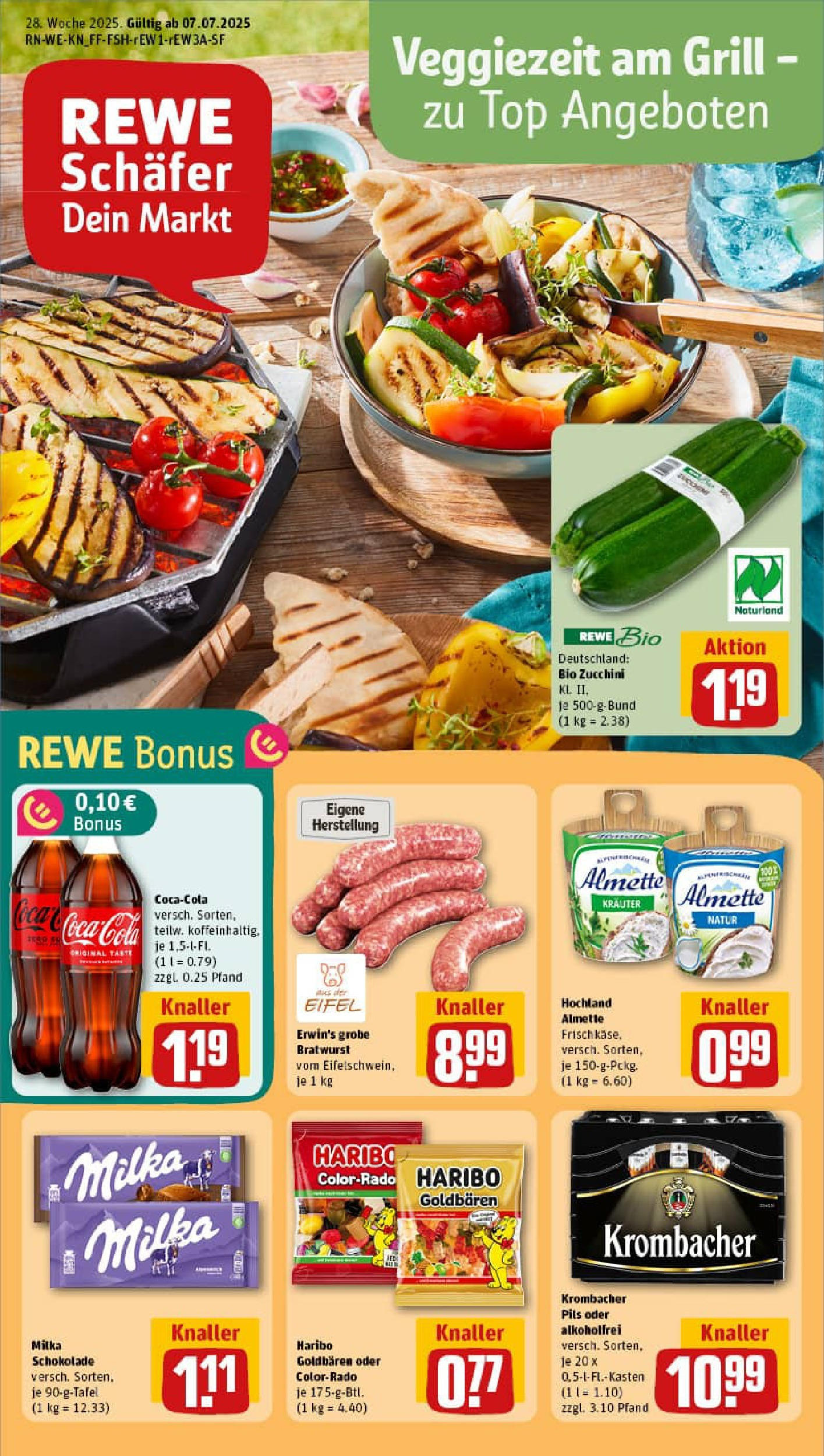 REWE Prospekt ab 06.07.2025 nächste Woche - Prospekt Köln / Zündorf Vorschau von dem Prospekt des Geschäftes Rewe, gültig ab dem 06.07.2025