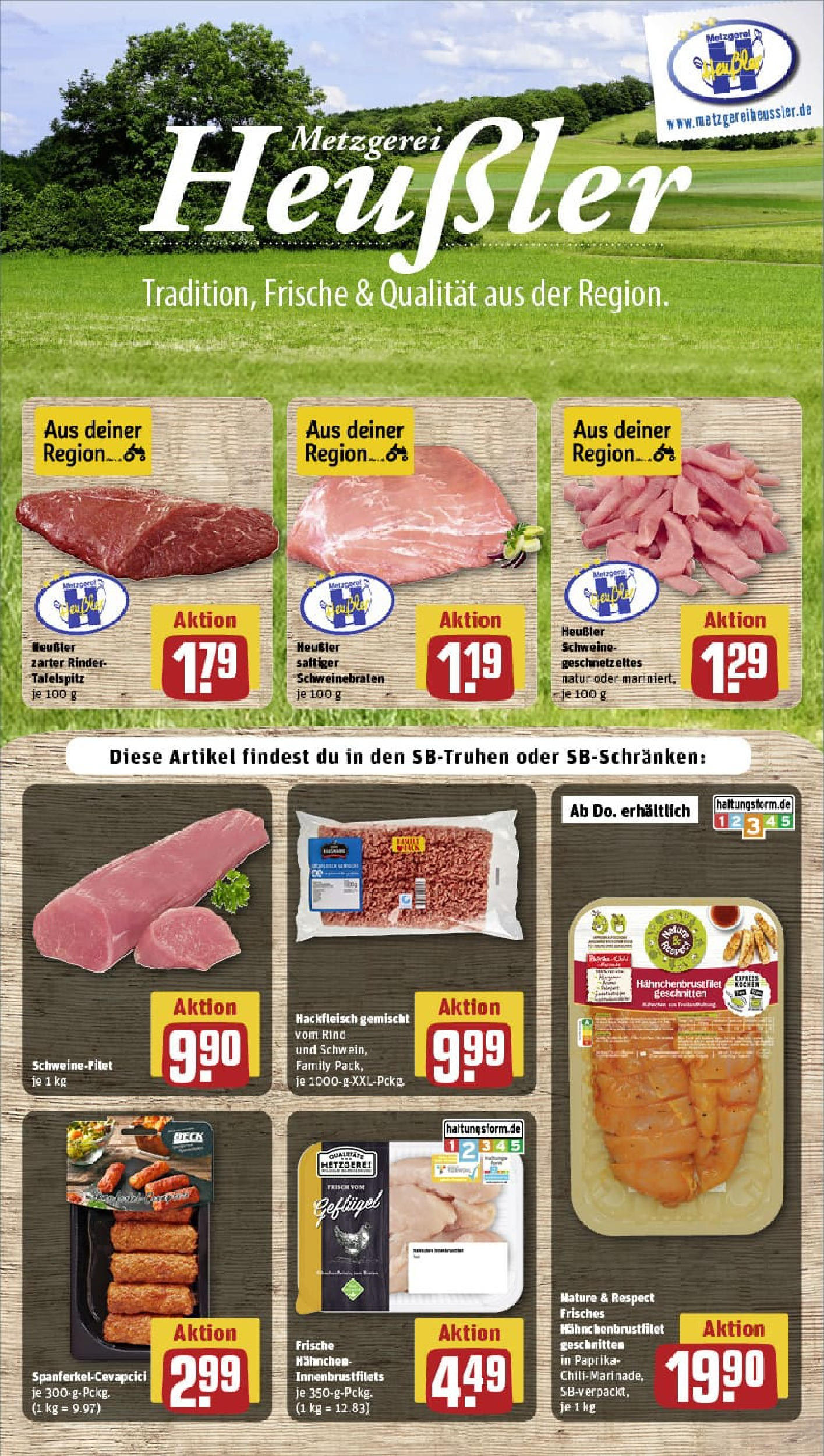 REWE Prospekt ab 06.07.2025 zum Blättern » Angebote | Seite: 8 | Produkte: Tafelspitz, Hahnchen, Schweinefilet, Paprika