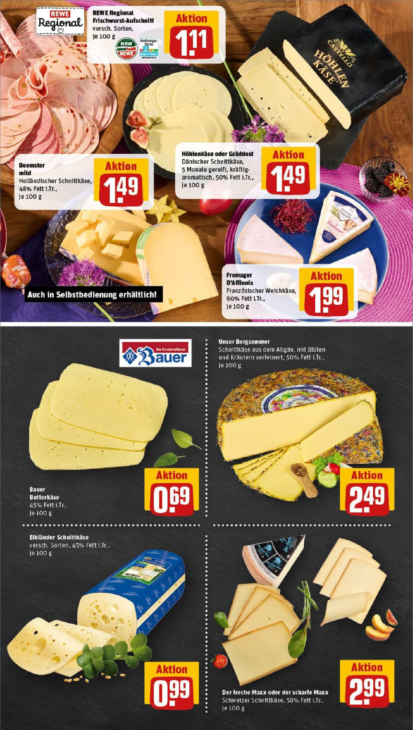 REWE Prospekt ab 06.07.2025 zum Blättern » Angebote | Seite: 9 | Produkte: Käse