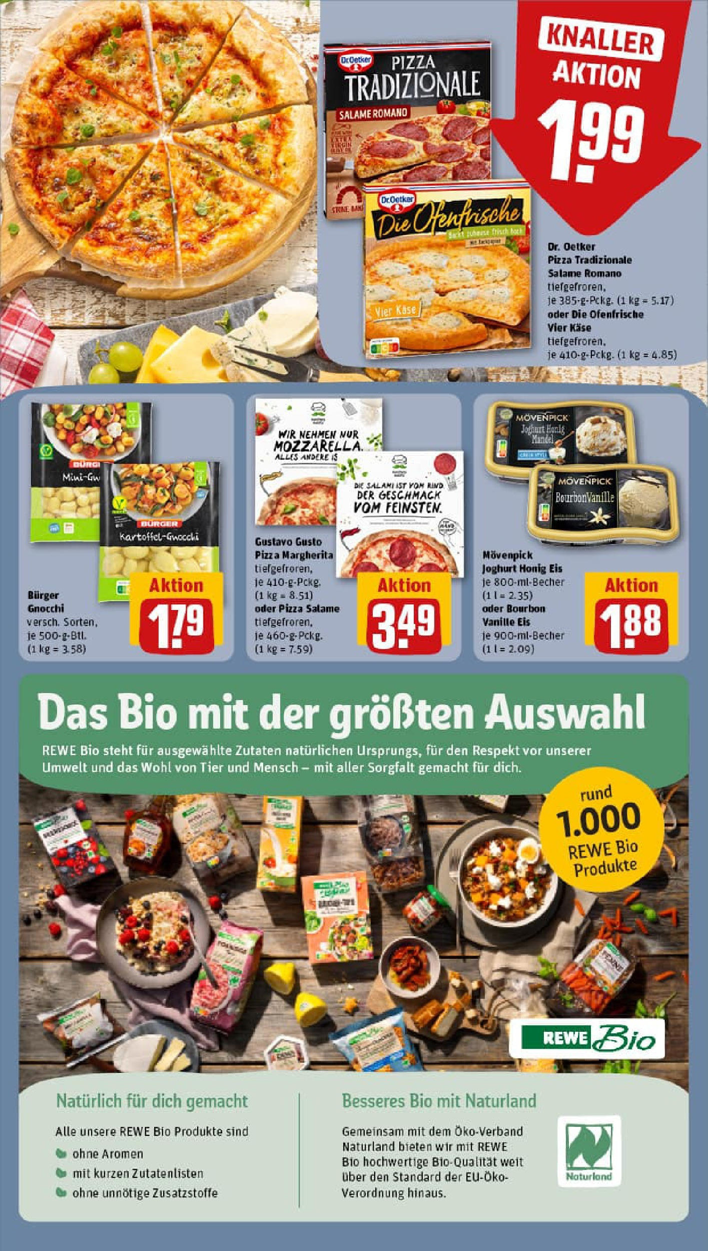 REWE Prospekt ab 06.07.2025 zum Blättern » Angebote | Seite: 13 | Produkte: Gustavo gusto, Ofenfrische, Salami, Bourbon
